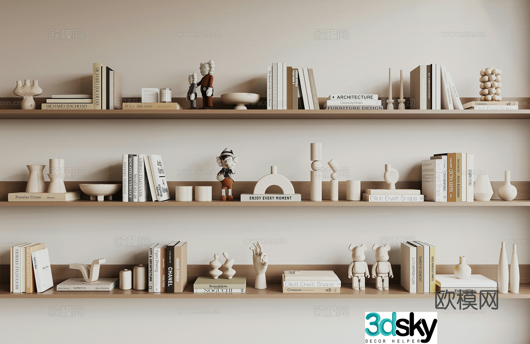 Modern jewelry ornaments Book Sculpture 3d model