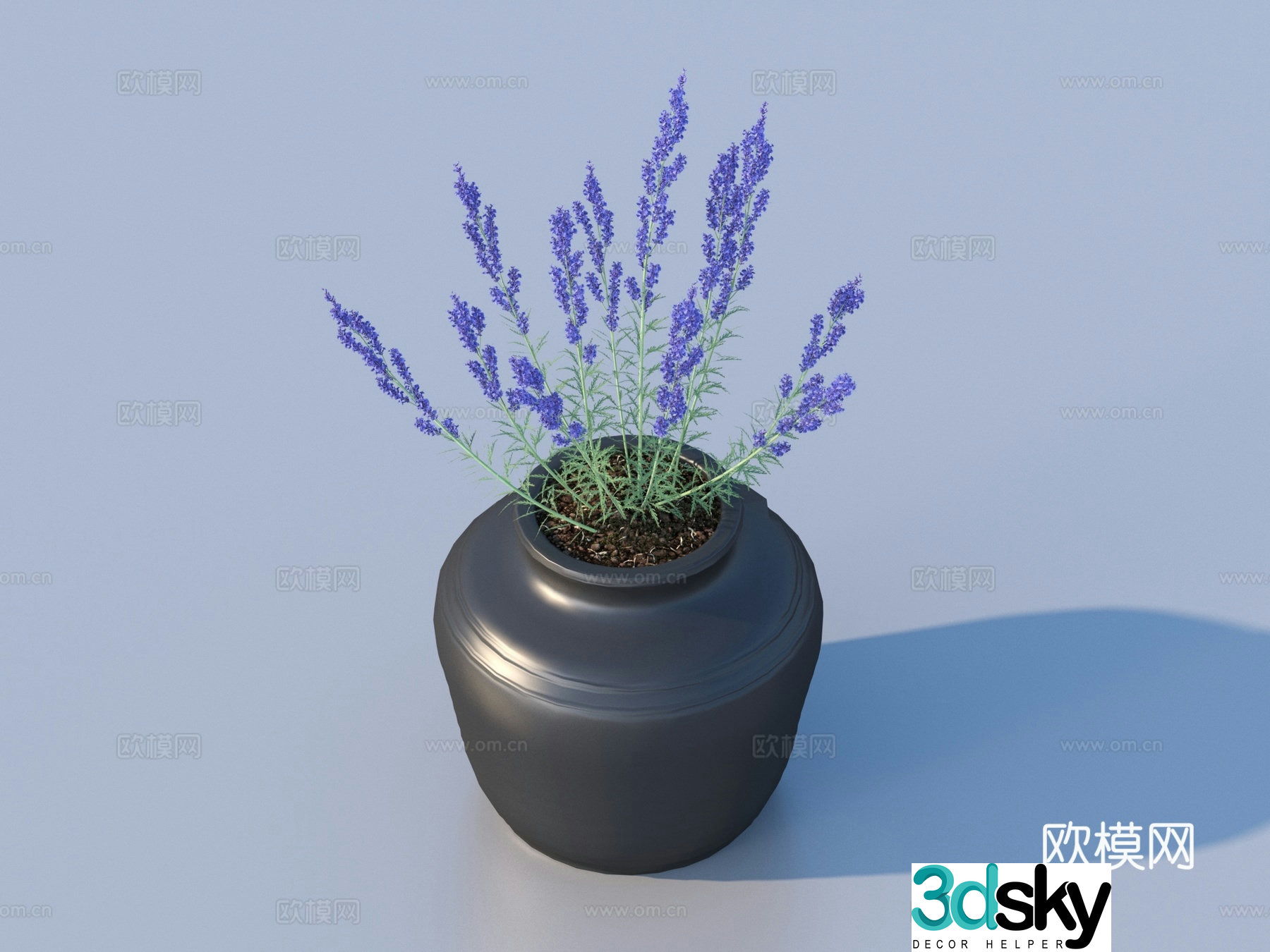 Flower pot pot green plants plant 3d model