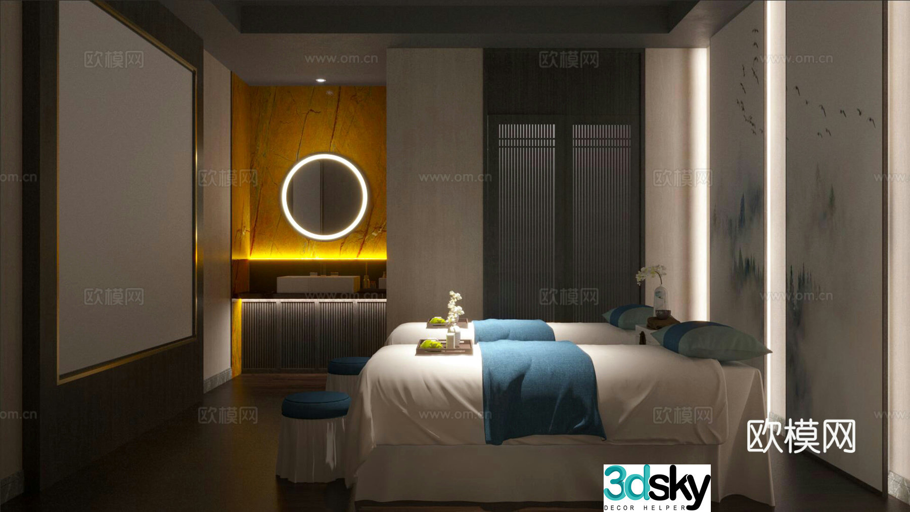 Modern SPA foot massage shop 3d model