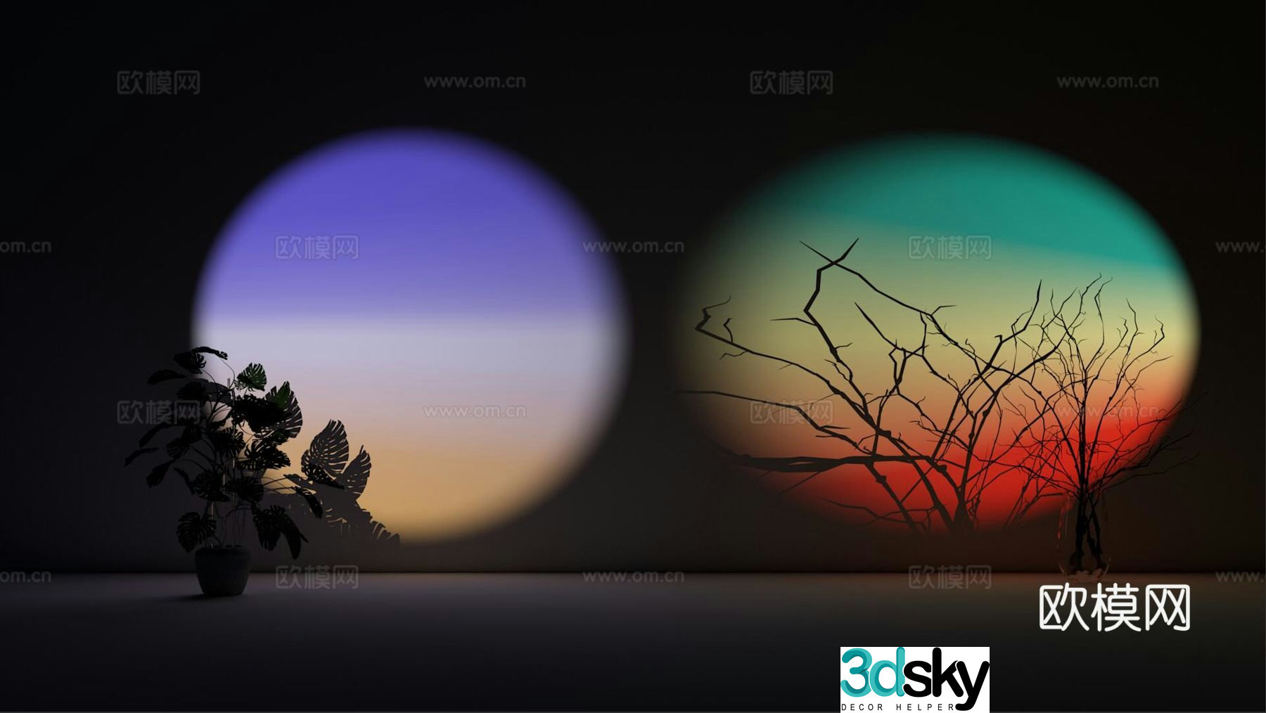 Sunset lights Sunset lights Atmosphere decorative lights 3d model