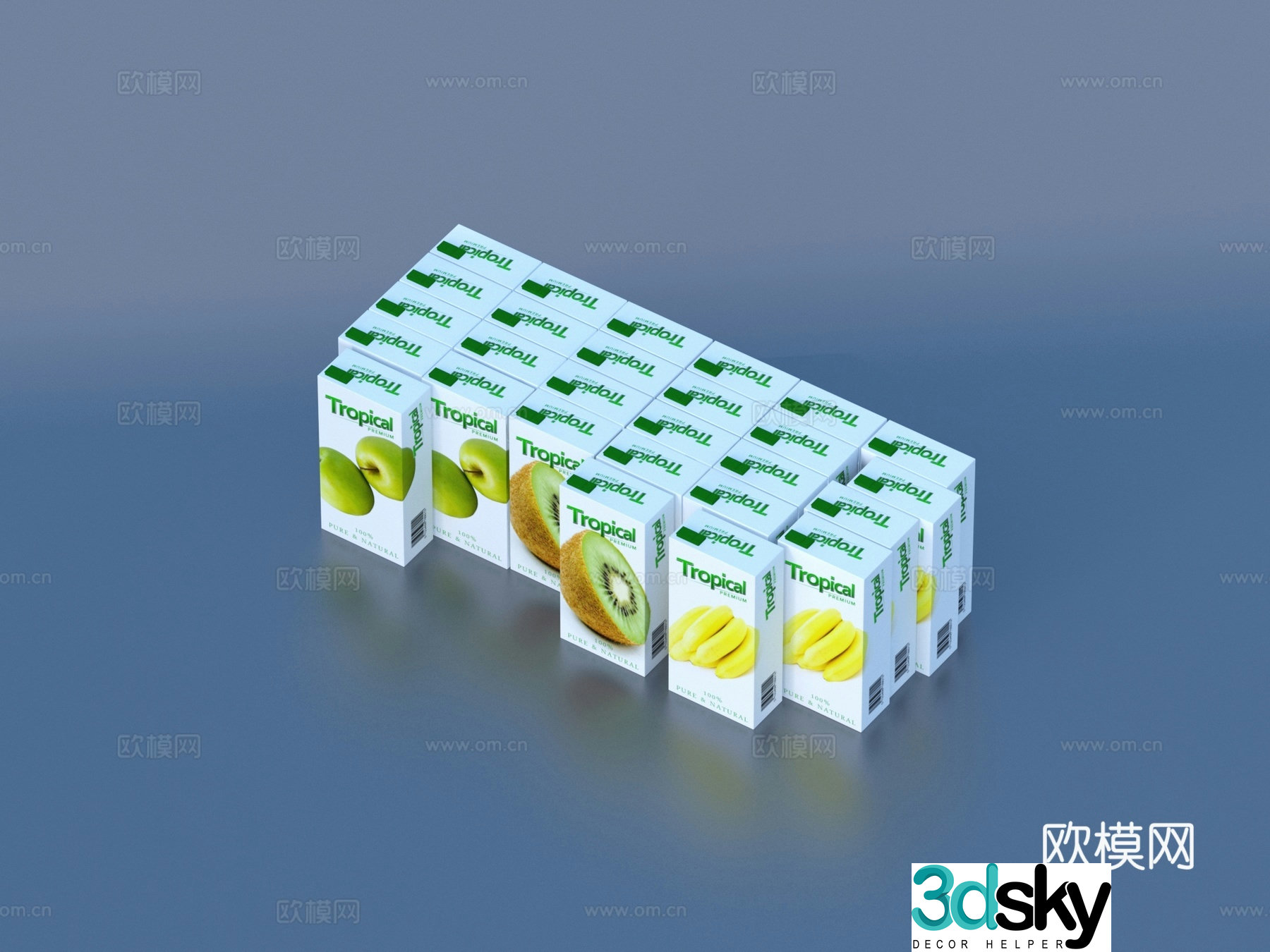 Box box snack food 3D model