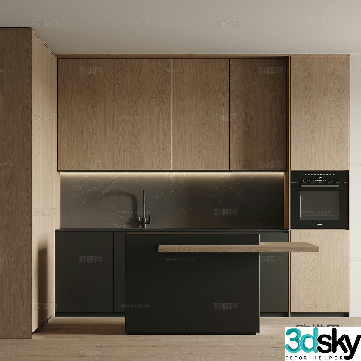 Modern island cabinet 3d model