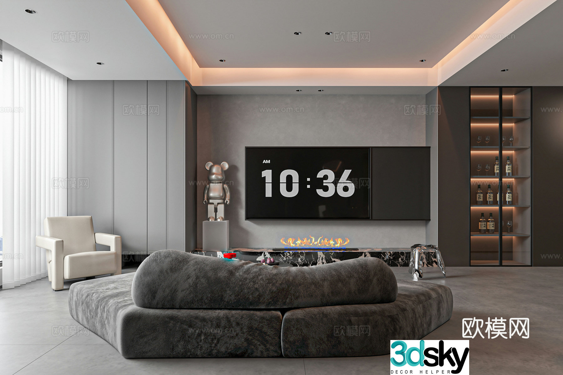 Modern living room 3d model