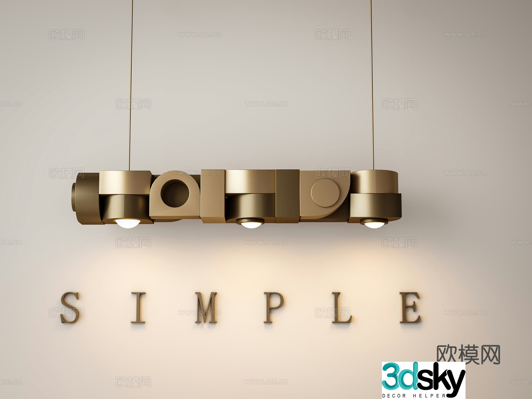 Industrial style chandelier Art chandelier Metal chandelier 3d model