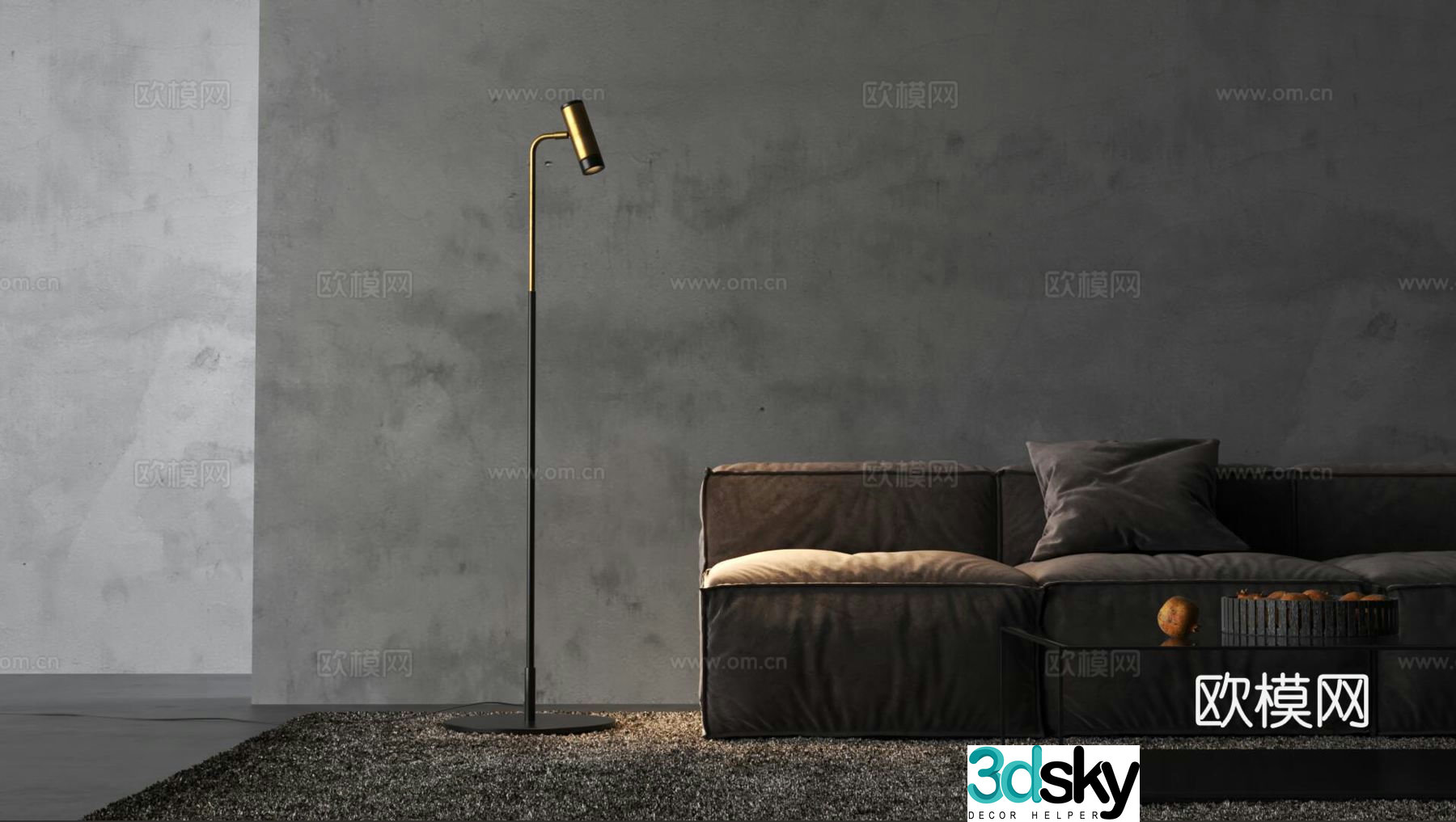 Italian floor lamp 3d model