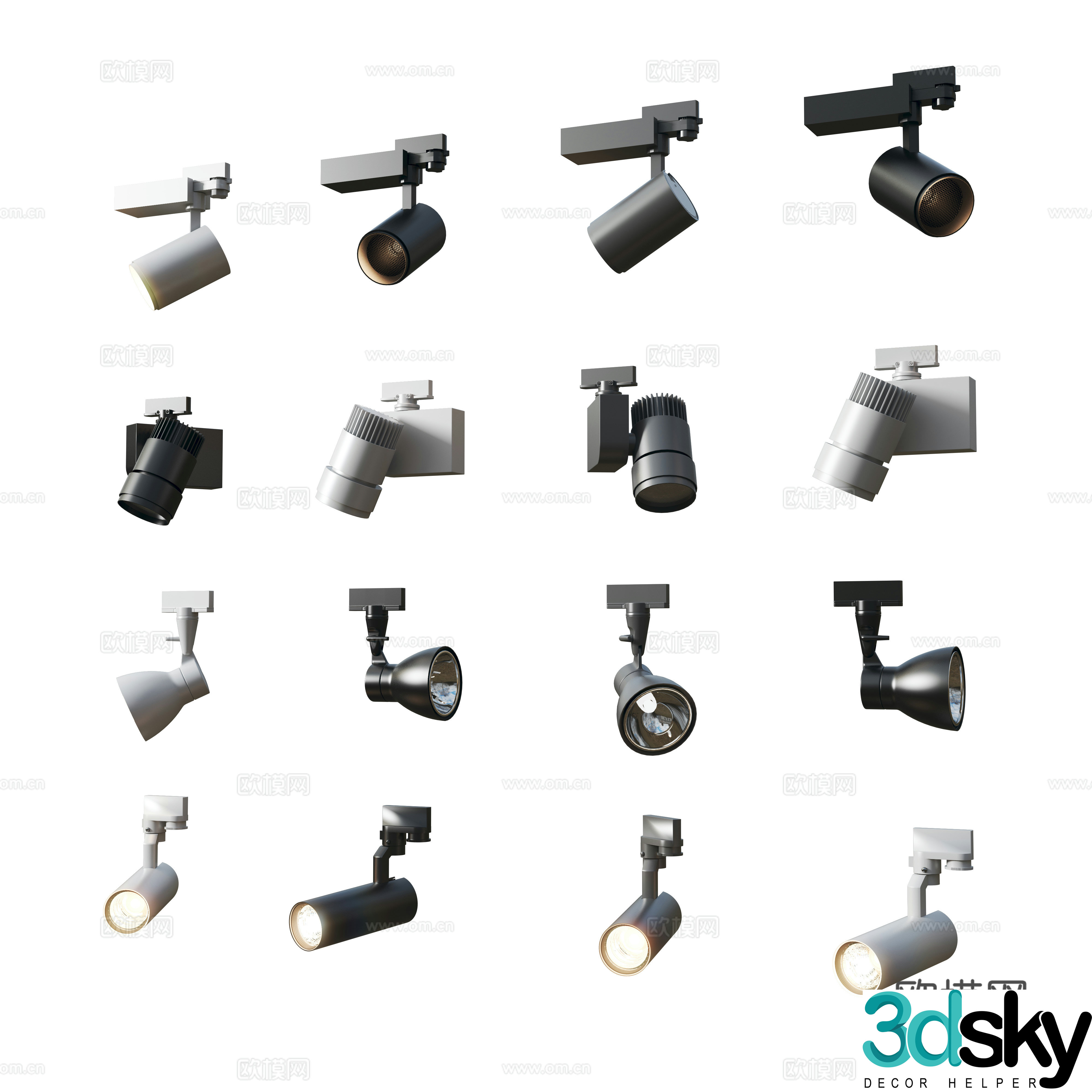 Modern downlight spotlight 3d model