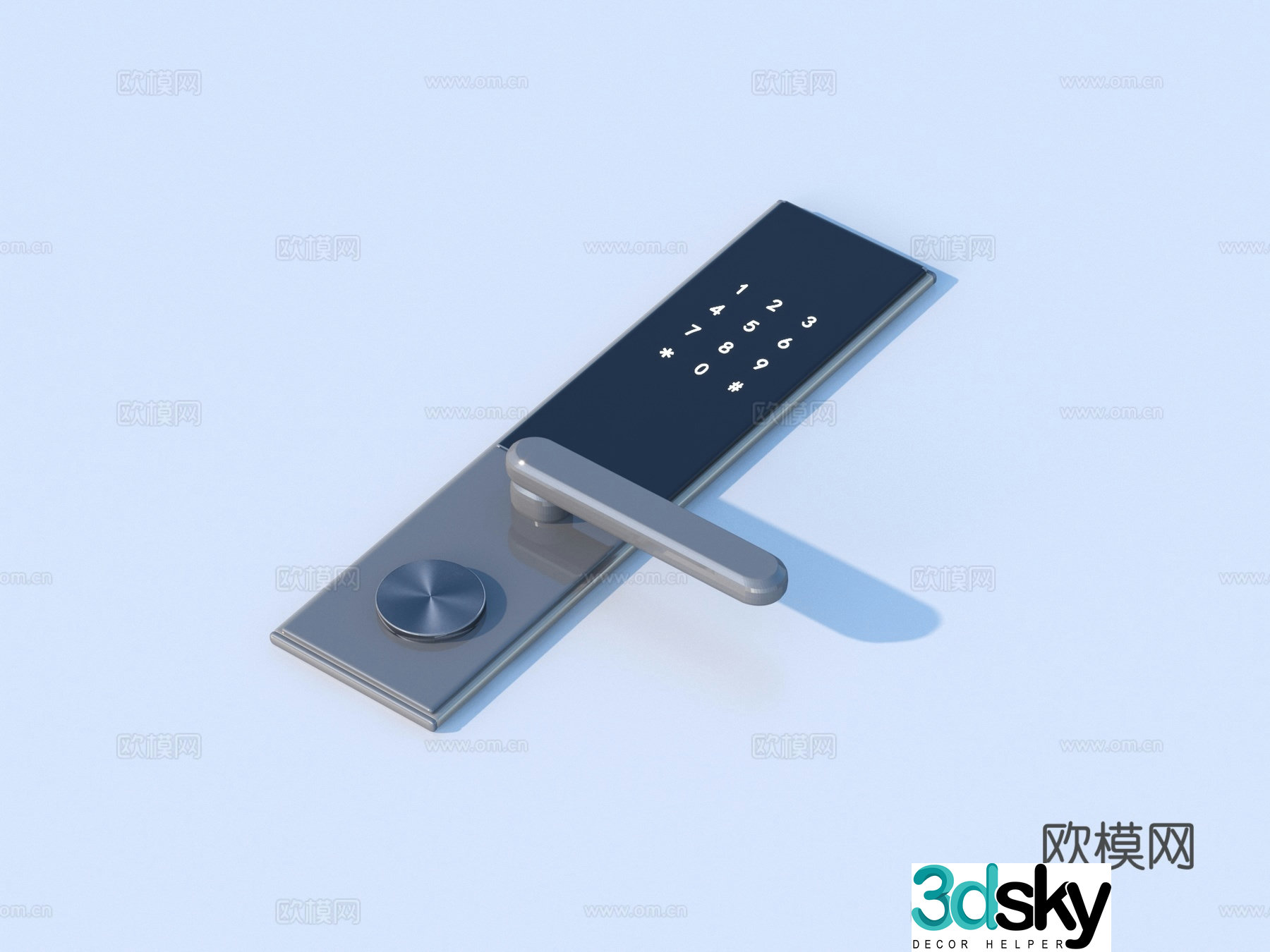 Smart lock Fingerprint lock Password lock 3d model