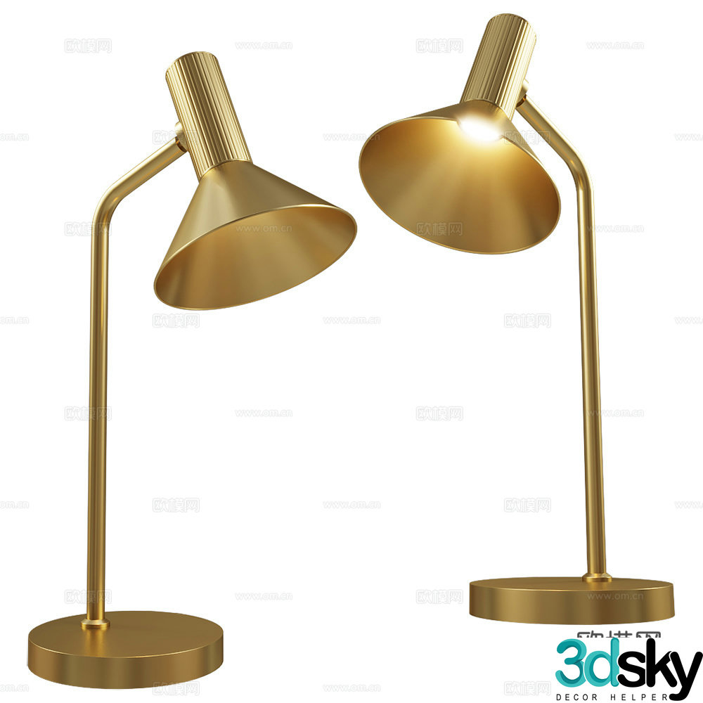 Light luxury desk lamp 3D model
