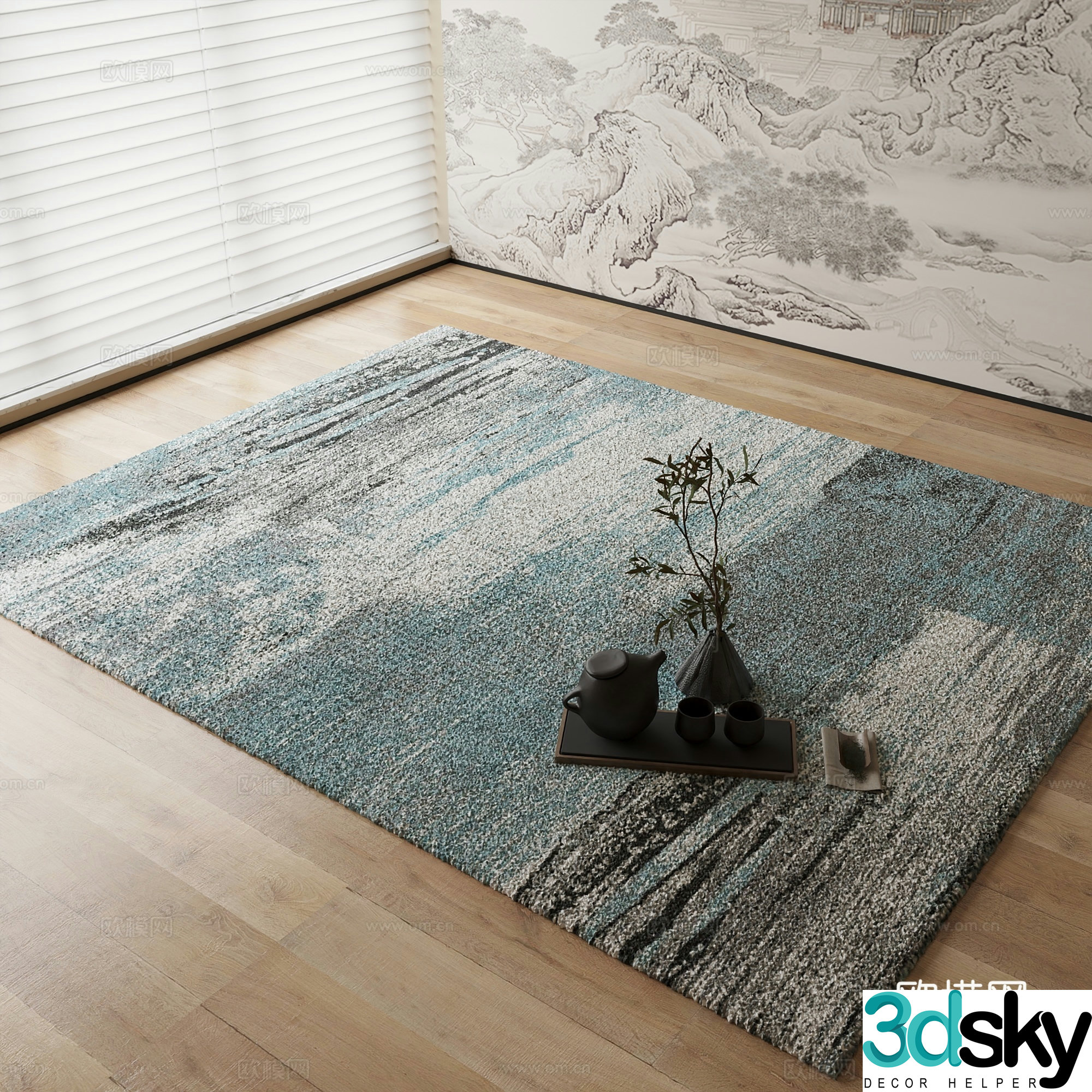 New Chinese carpet 3D model