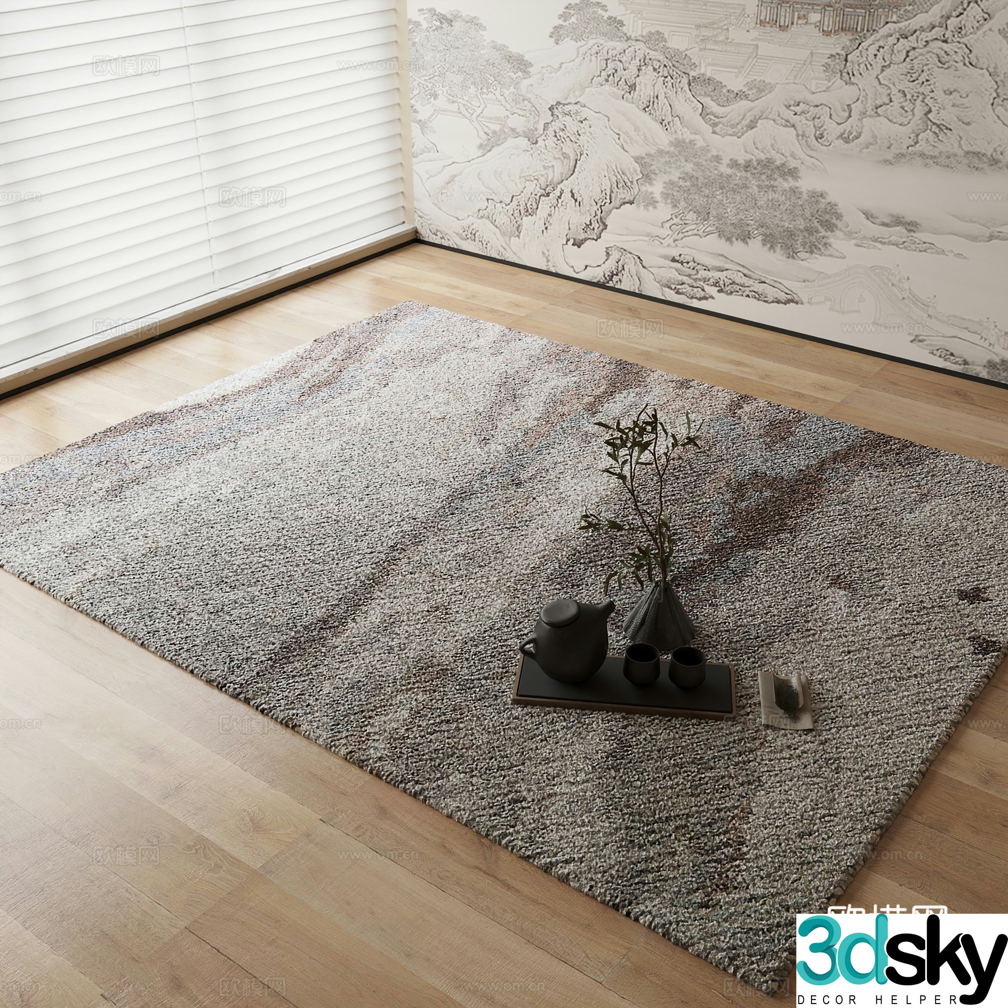 New Chinese carpet 3D model