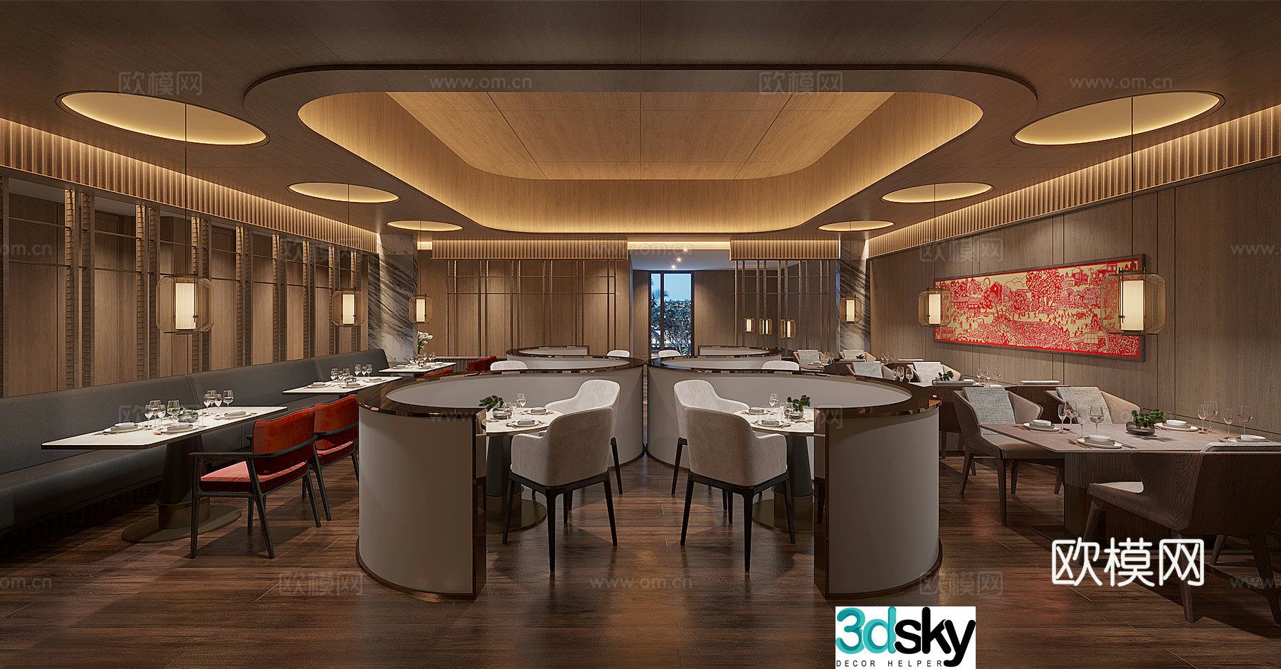New Chinese style Chinese restaurant 3d model