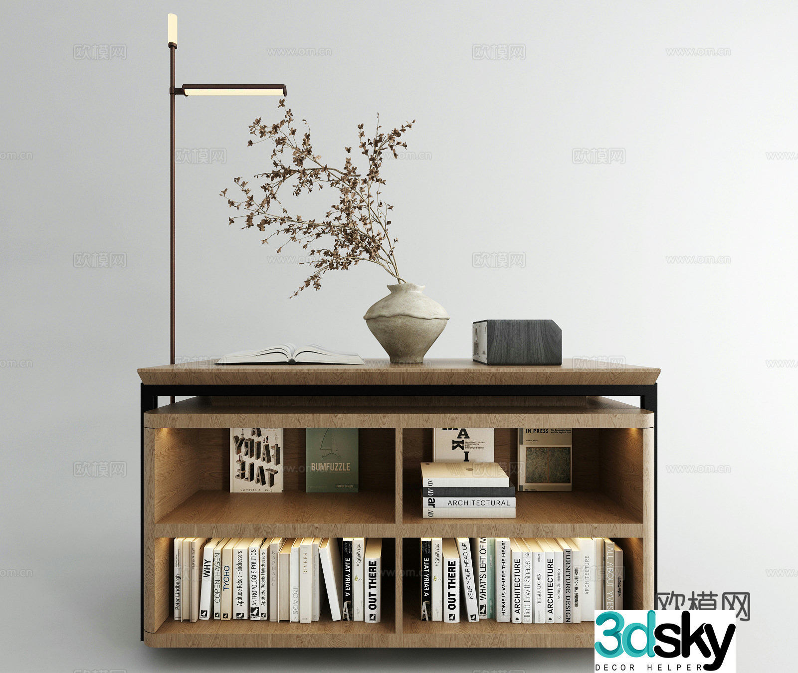 Modern storage cabinet Zhongdao display cabinet 3D model