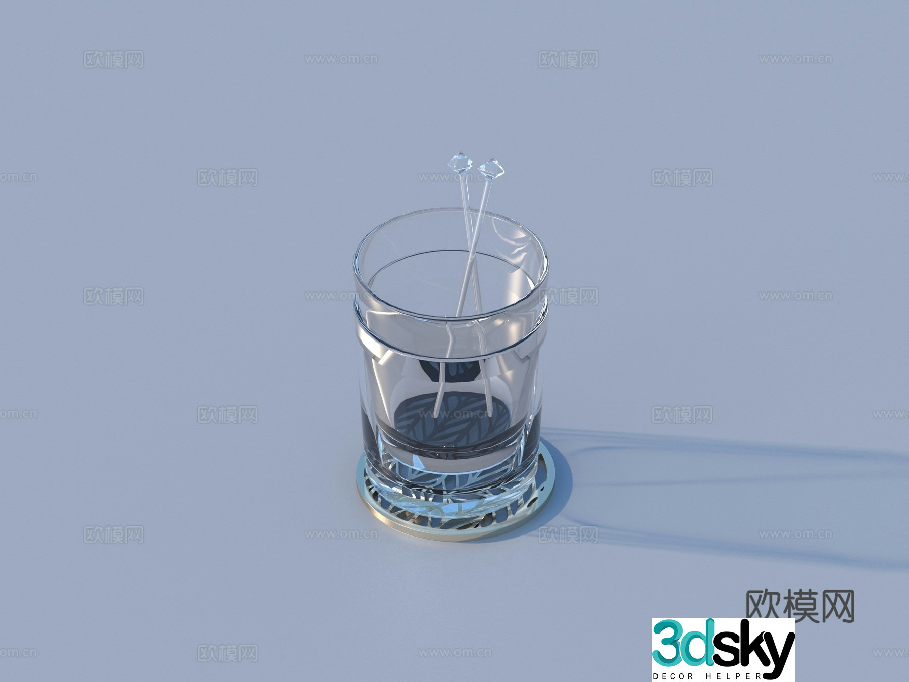 Glass glass water glass 3D model
