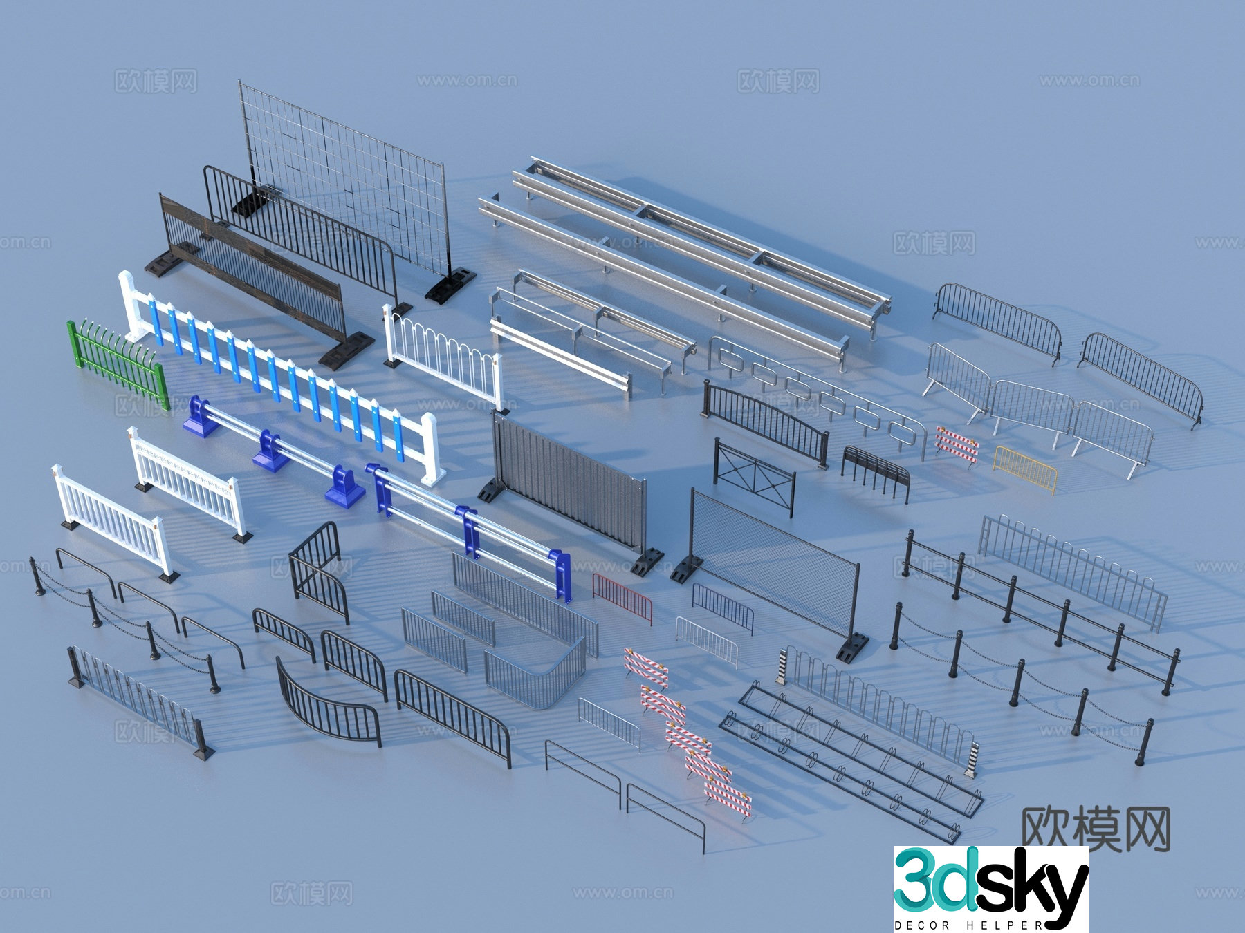 Guardrail Rail Wrought Fence 3D Model