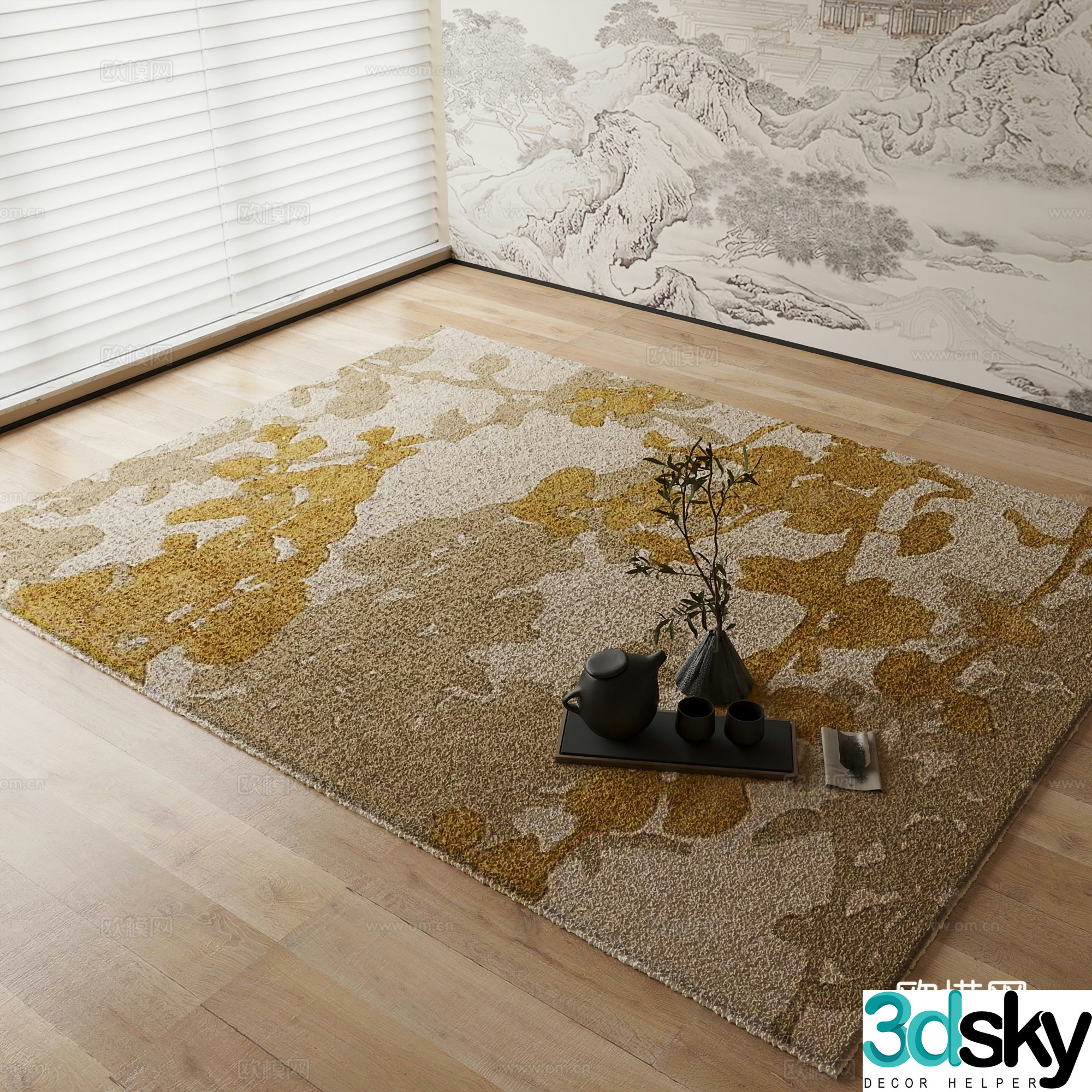 New Chinese carpet 3D model