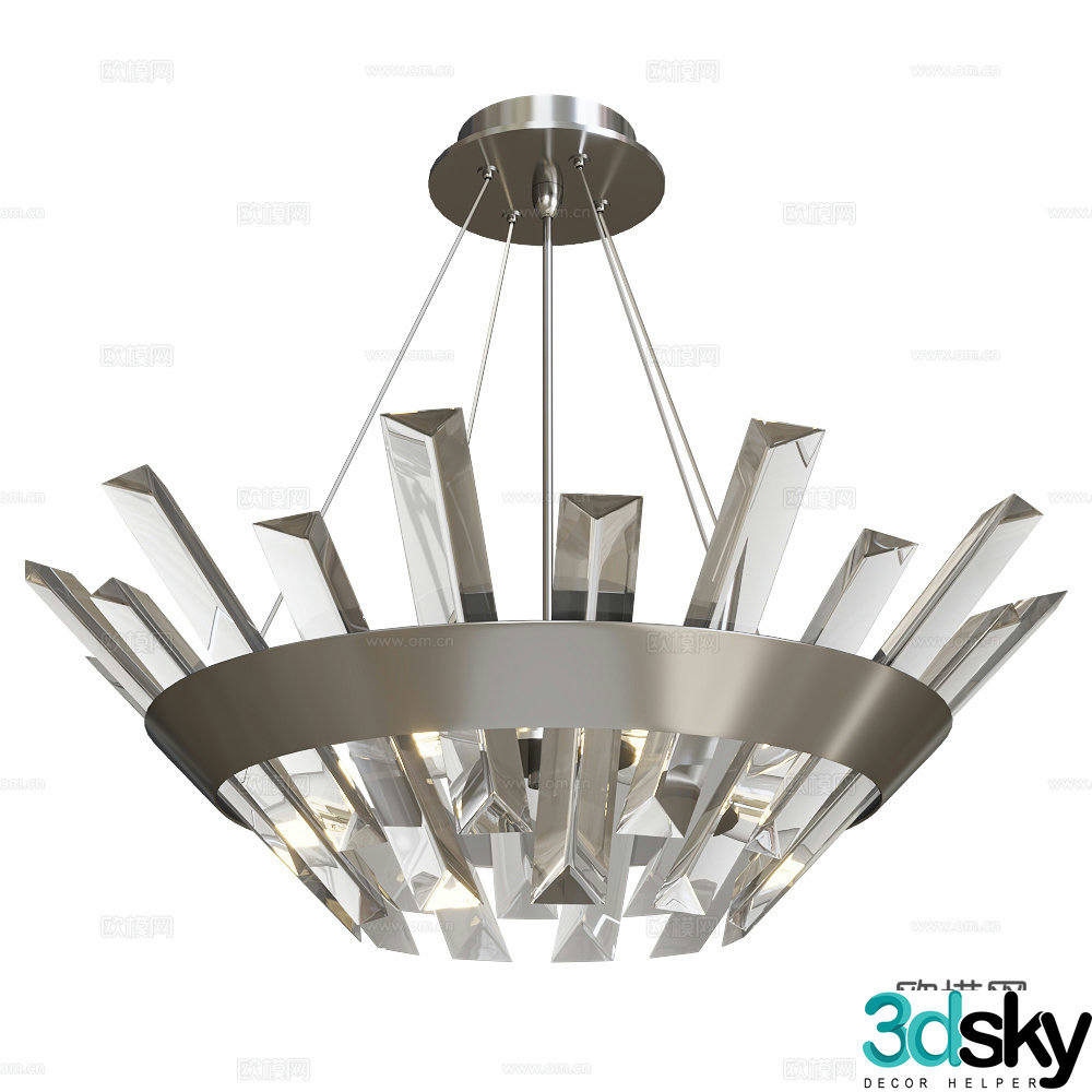 Modern chandelier 3d model