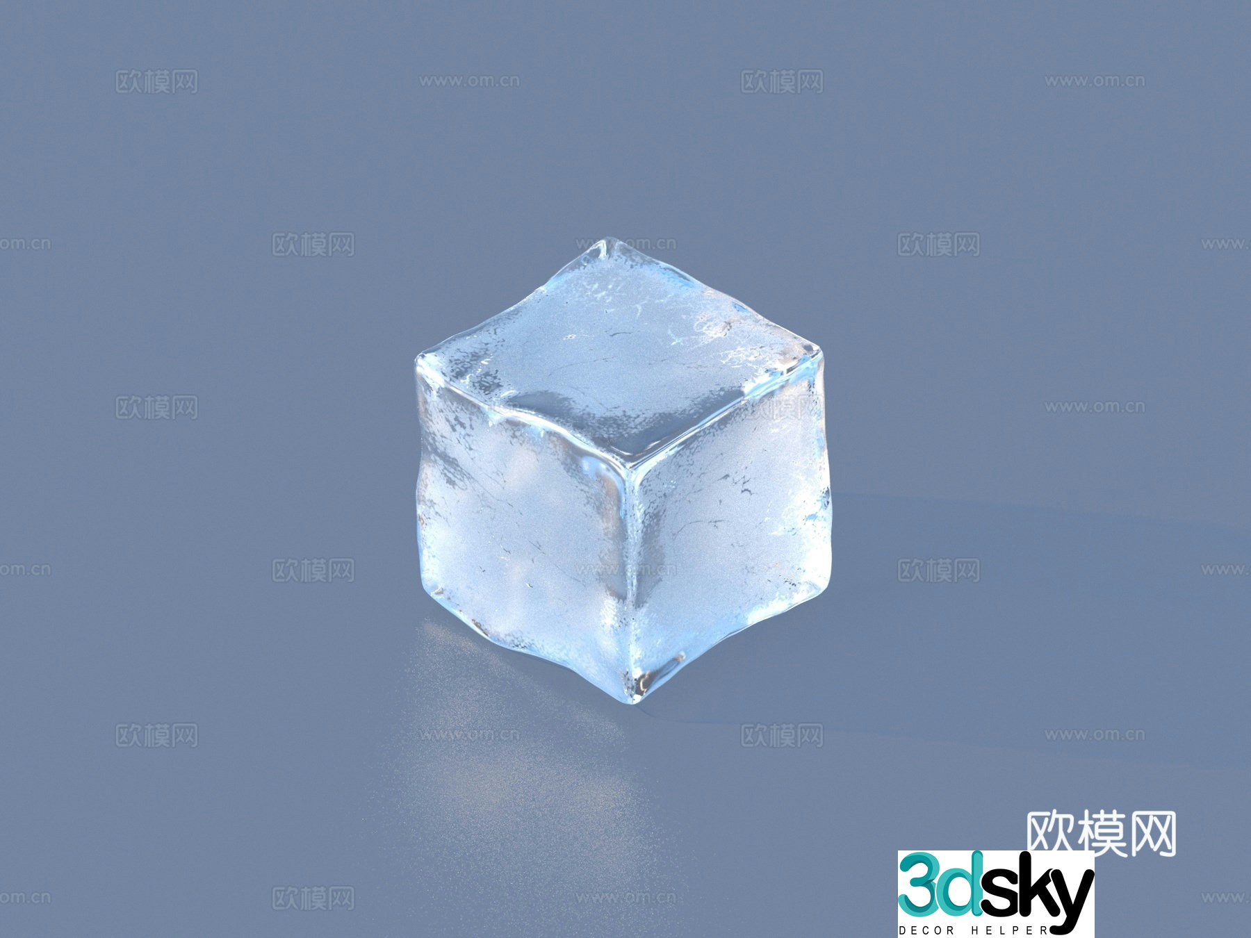Ice water droplet water droplet 3D model