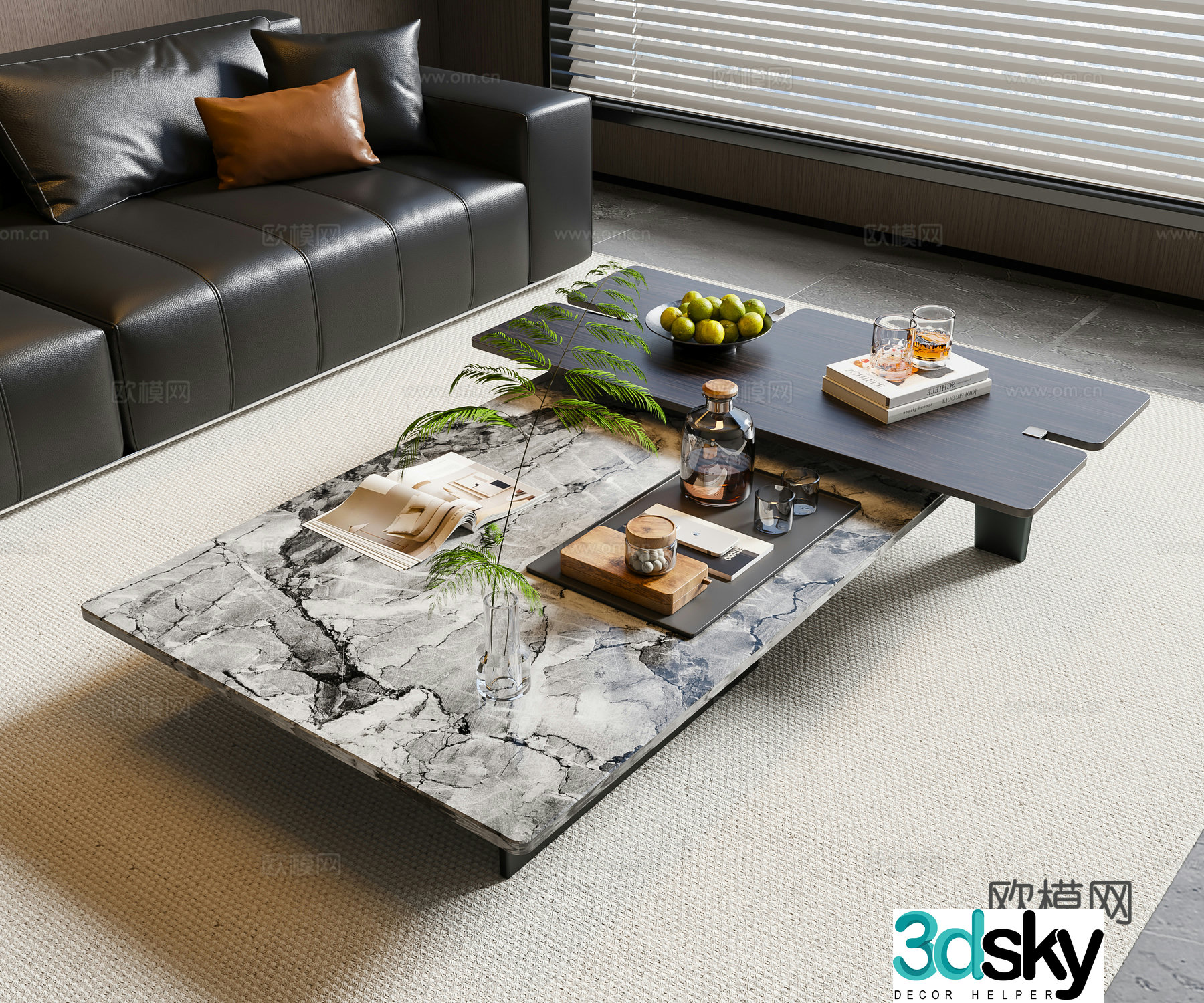 Italian coffee table 3D model