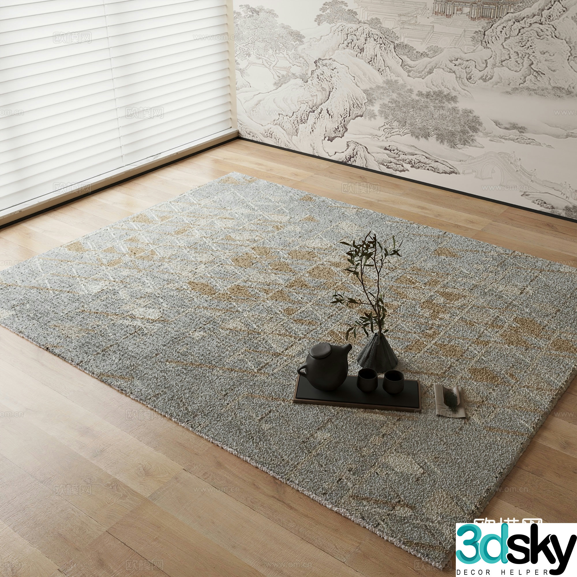 New Chinese carpet 3D model