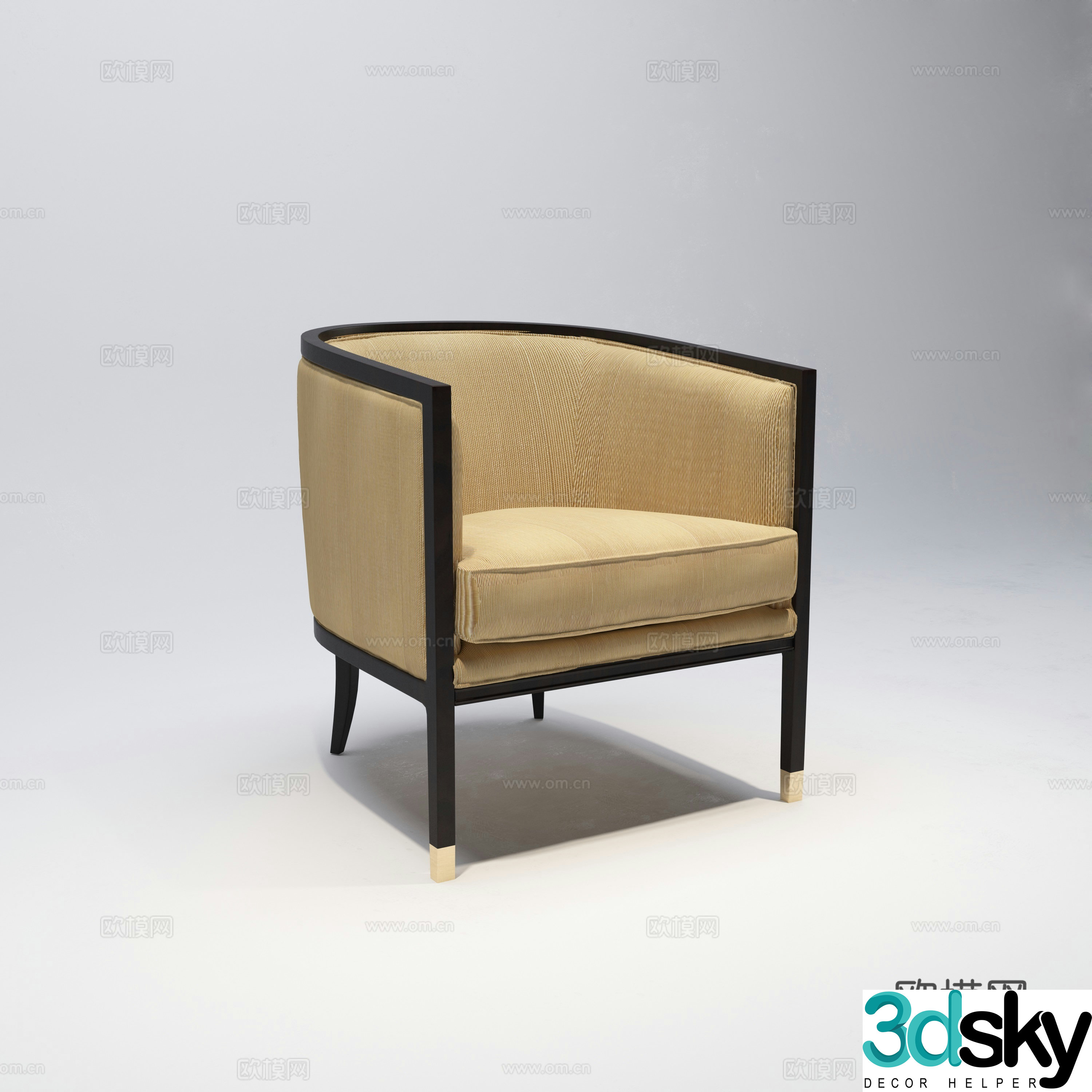 New Chinese casual chair 3D model