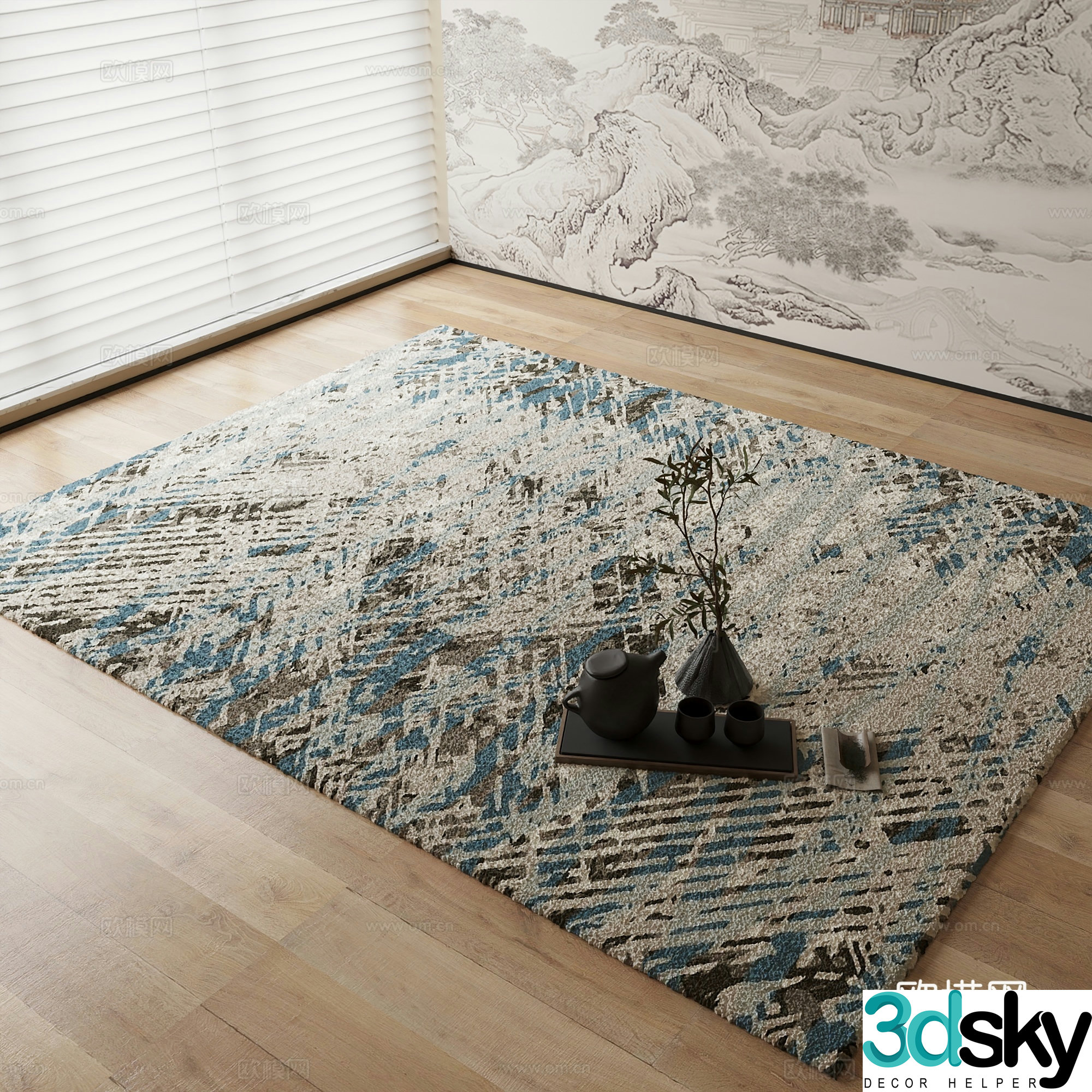 New Chinese carpet 3D model