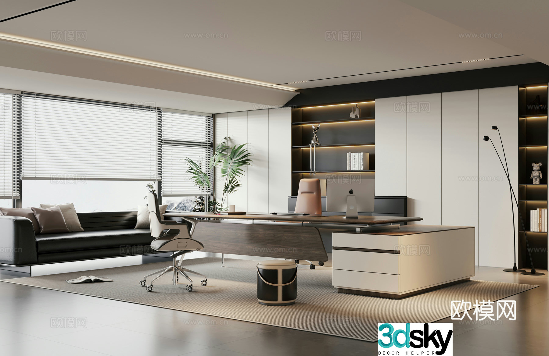 Modern manager’s office chairman’s office 3d model