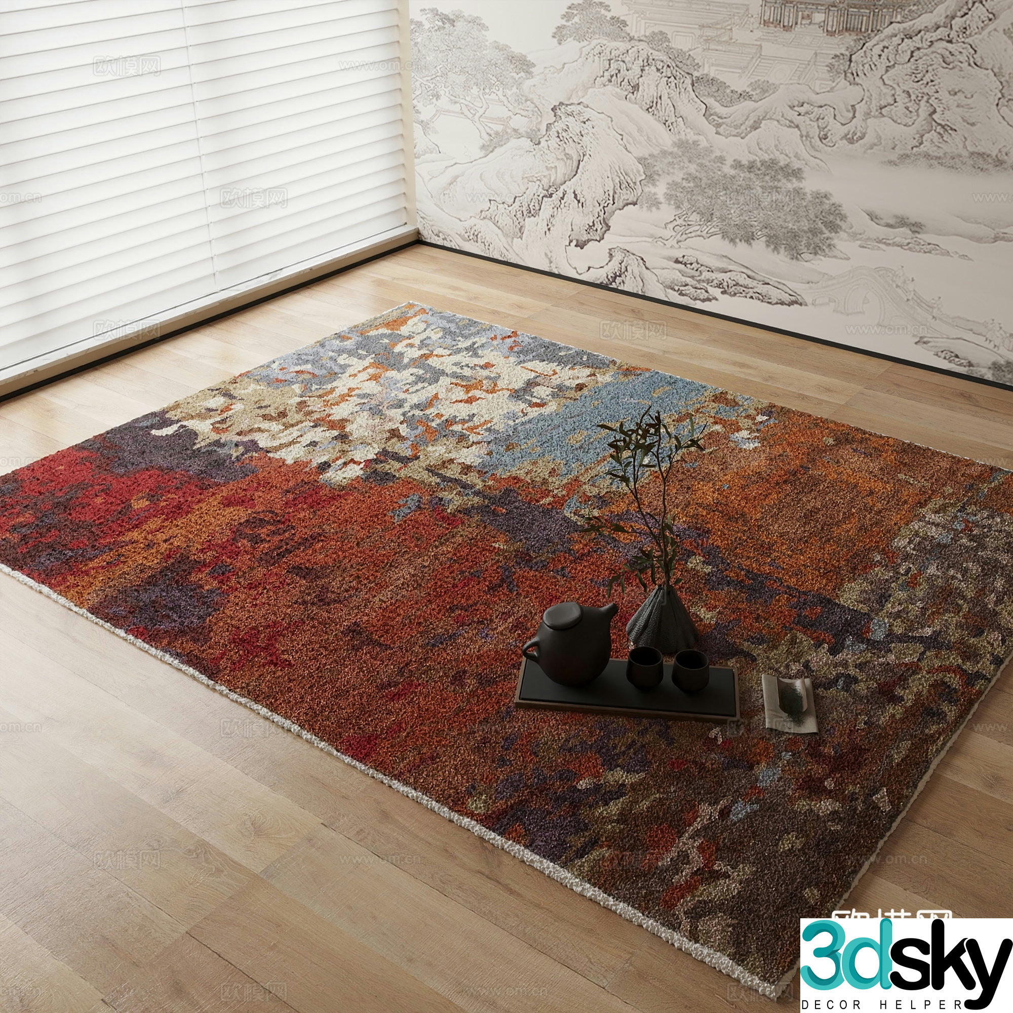 New Chinese carpet 3D model