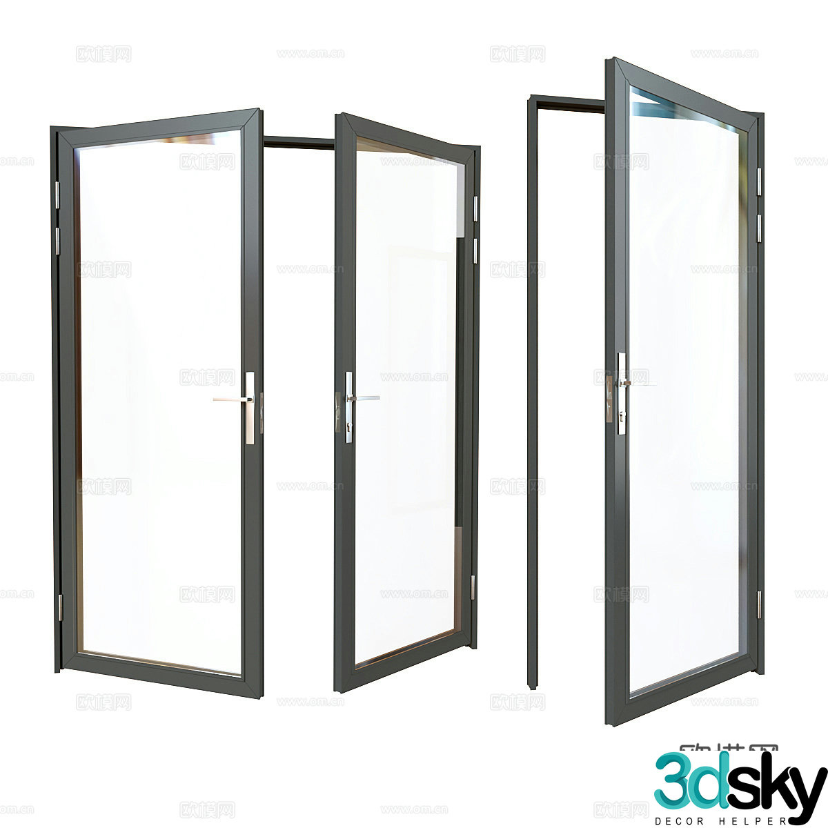 Casement window Narrow frame window 3D model