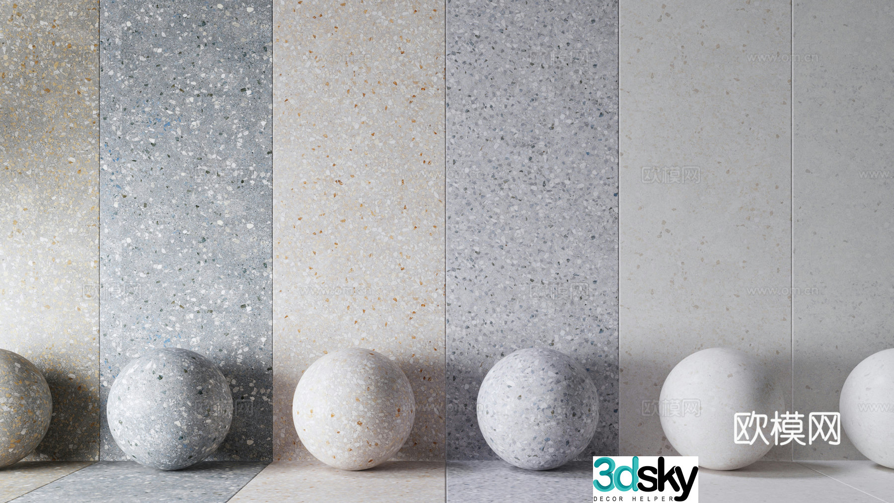 Mashi marble tiles 3d model