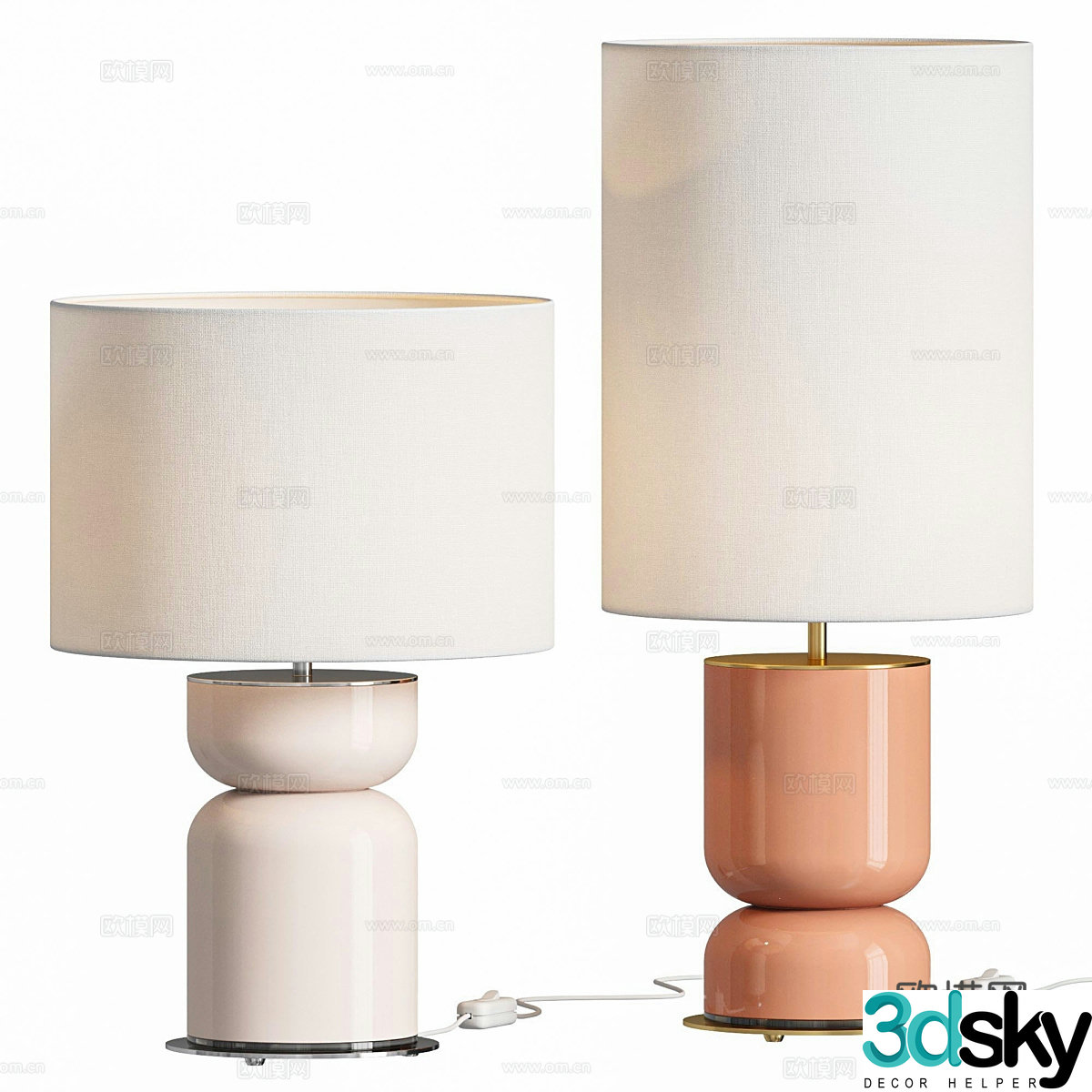 New Chinese desk lamp 3D model