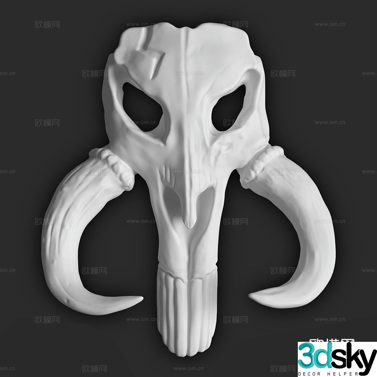 Nordic ornament Sheep head sculpture Animal sculpture 3d model