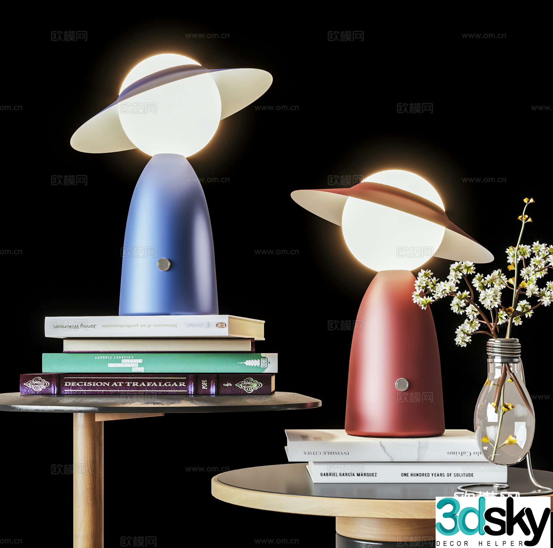 Modern Ambient Light Book Desk Lamp 3D Model