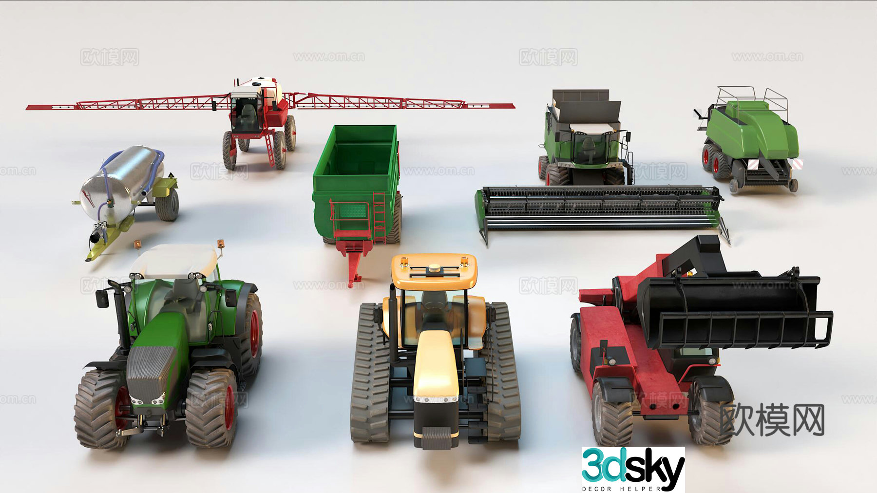 Agricultural locomotive Agricultural vehicle 3D model