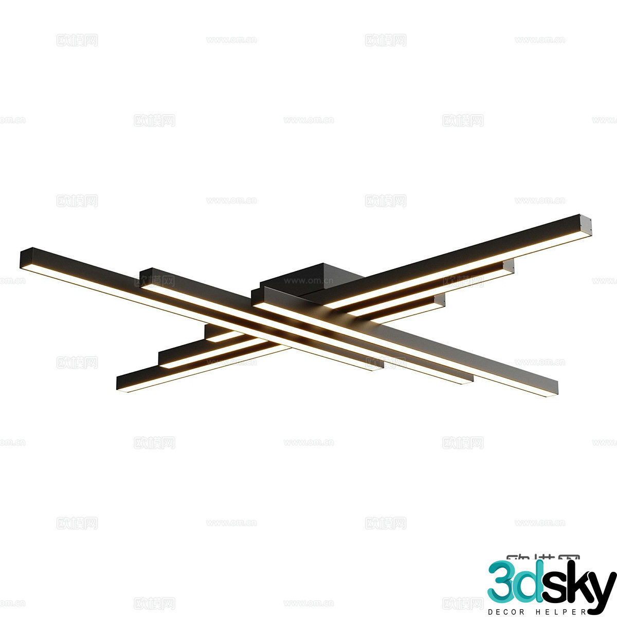 Modern minimalist ceiling light 3d model
