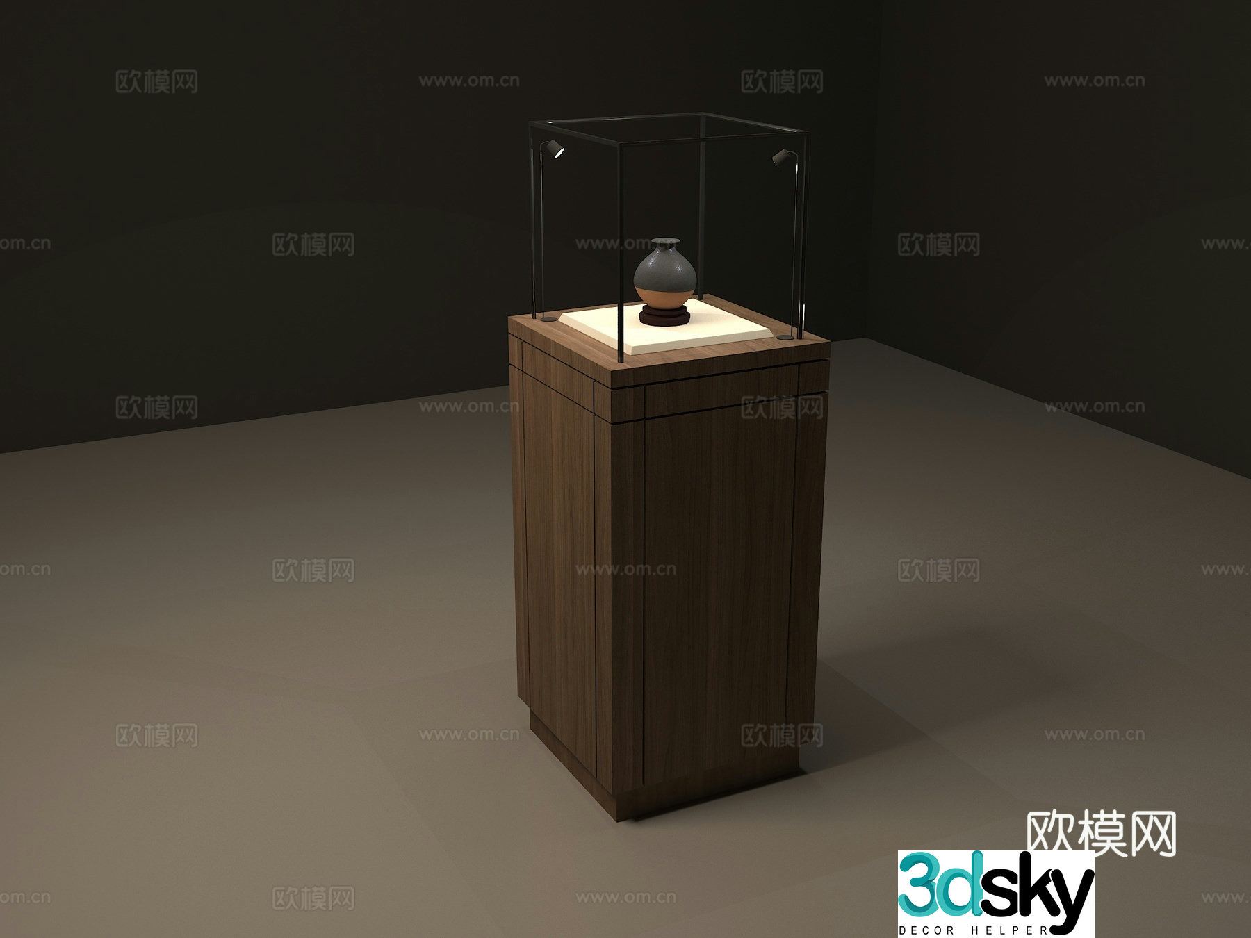Modern exhibition tools Museum display cabinet Cultural relics display cabinet Glass display cabinet 3D model