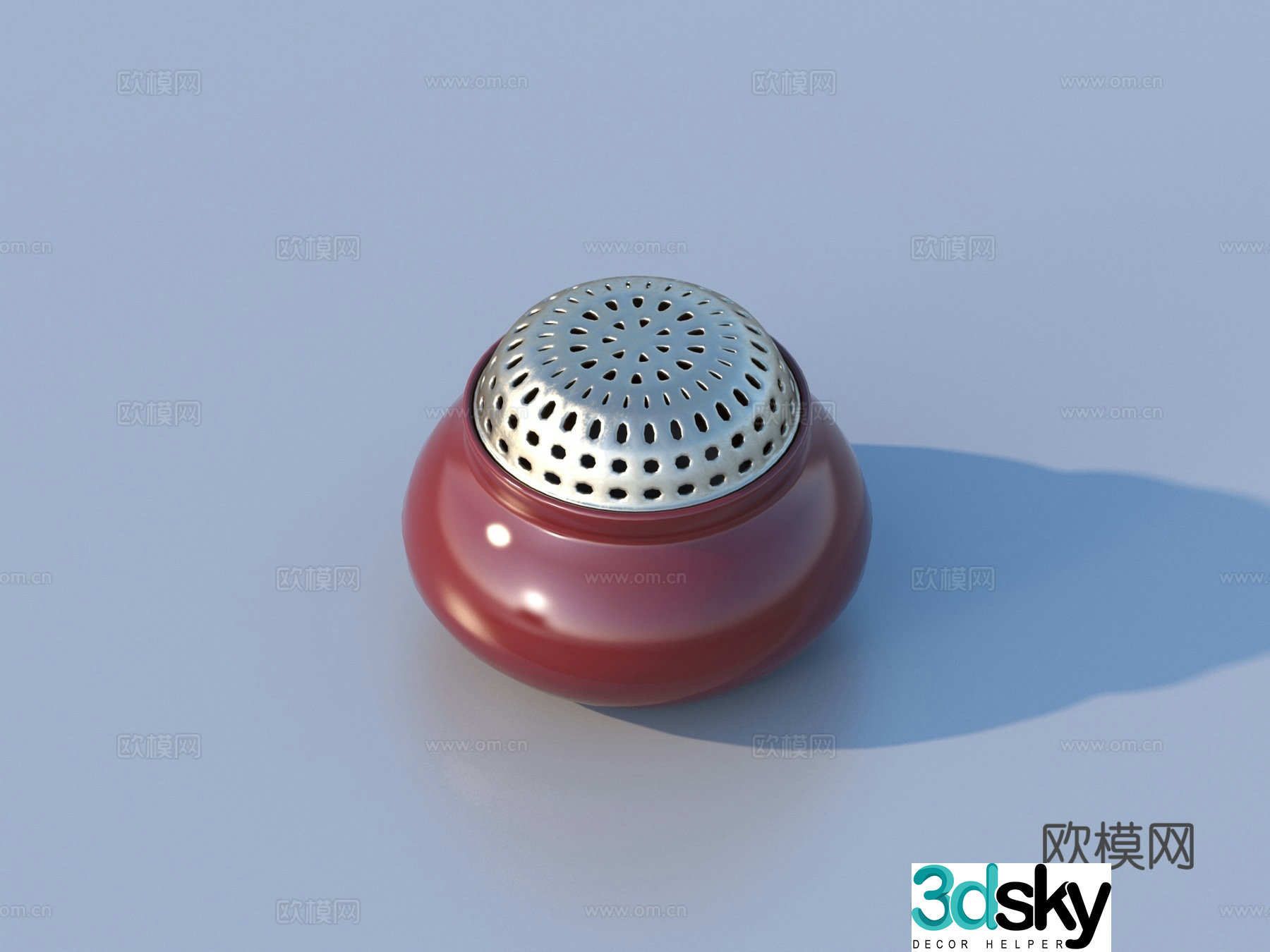 Aromatherapy can incense burner ornament 3D model