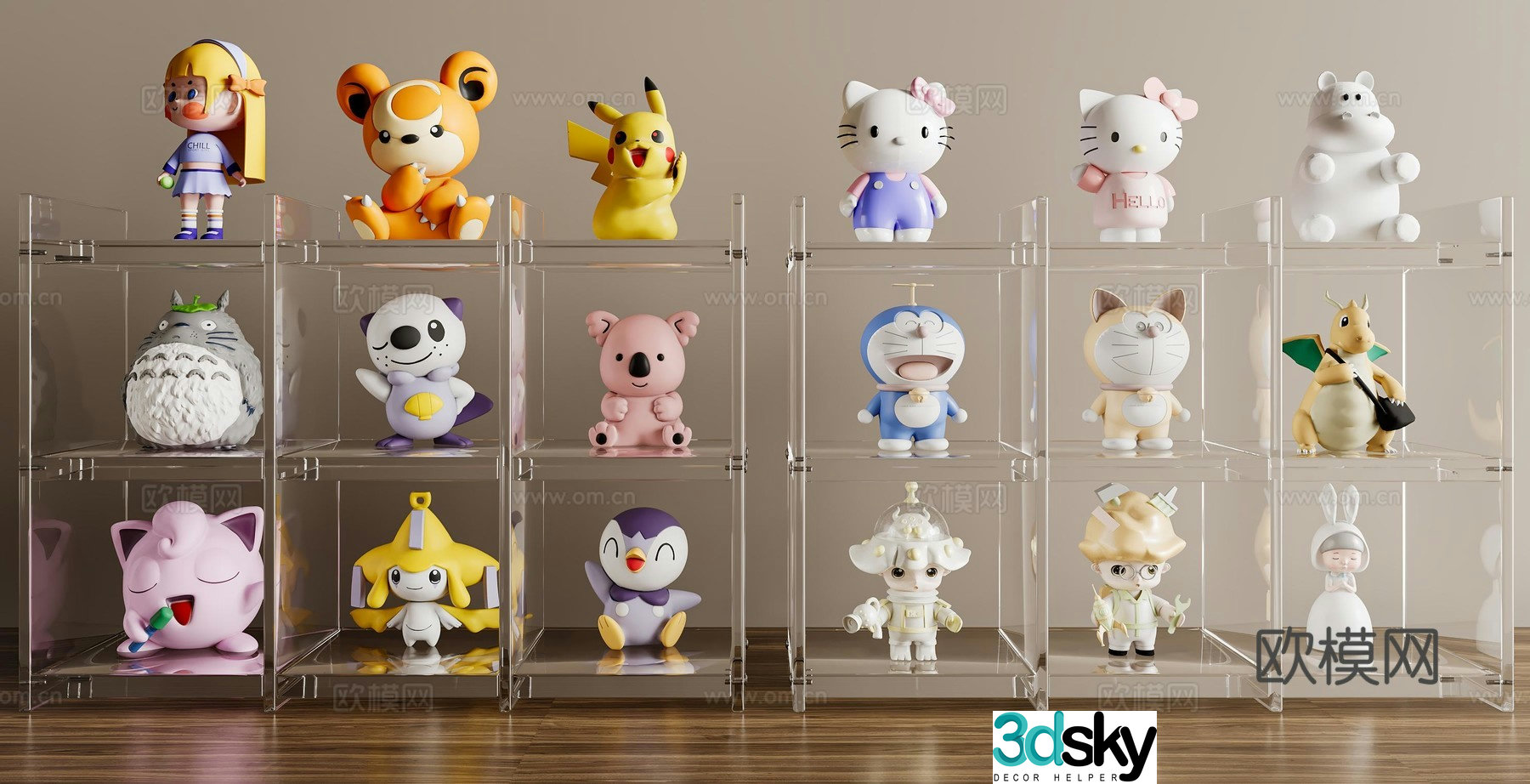 PokÃ©mon trendy toys dolls blind box ornaments 3d model