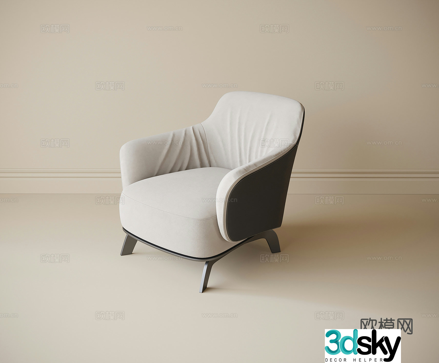Modern sofa chair casual sofa 3d model