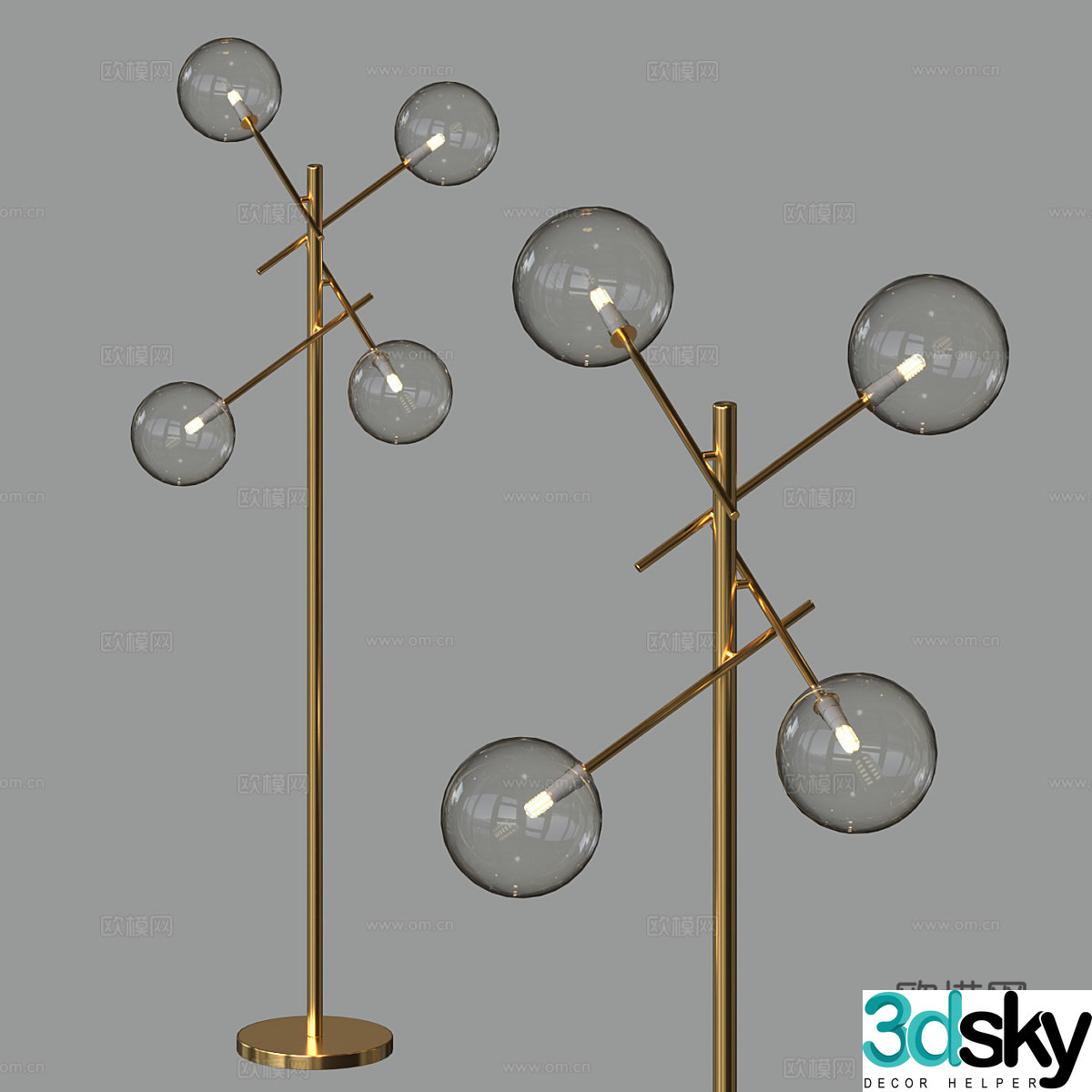 Light luxury floor lamp 3d model