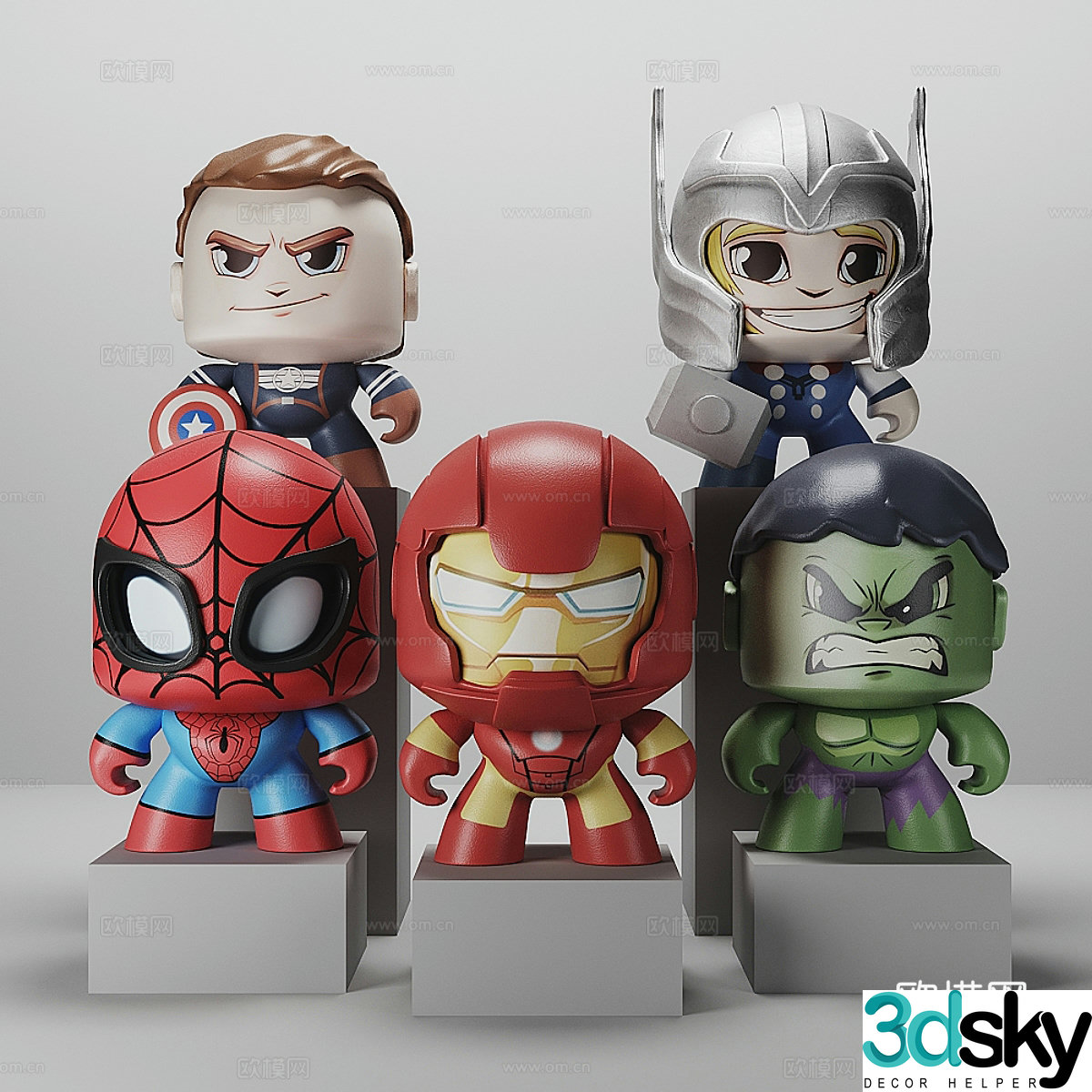 Marvel trendy toys blind box figure children’s toys 3D model