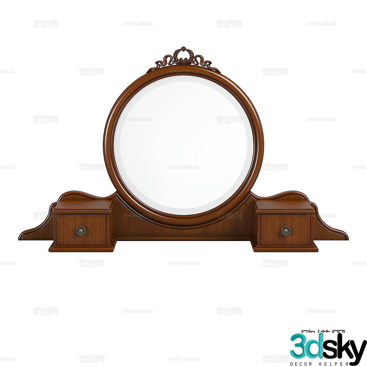 American dressing mirror 3d model