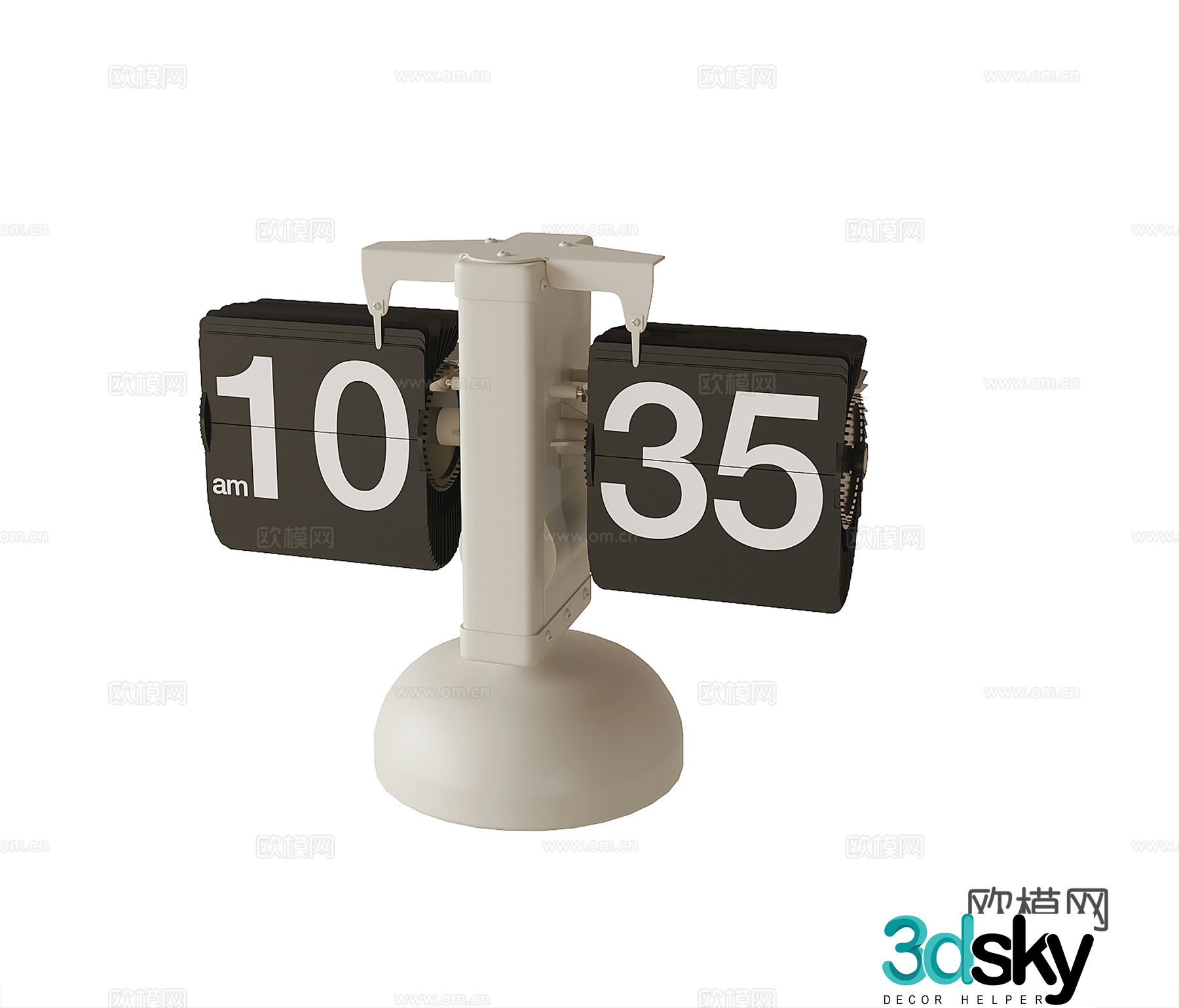 Bedside clock ornament 3D model