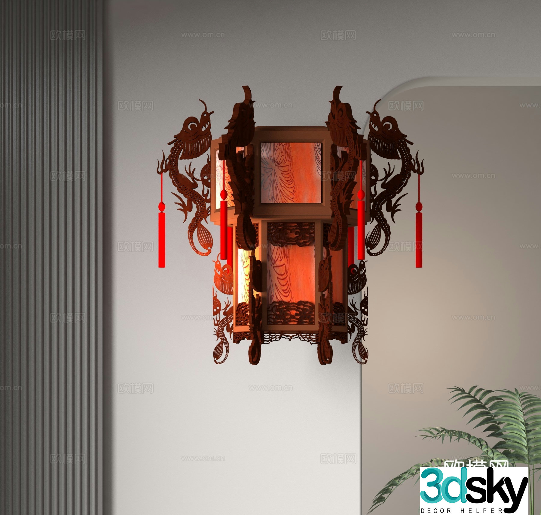 Chinese lantern 3d model