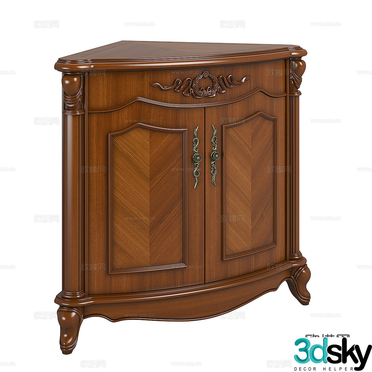 American side cabinet triangle cabinet side cabinet 3D model
