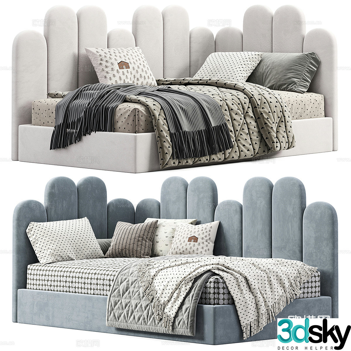 Modern children’s bed finger sofa bed 3D model
