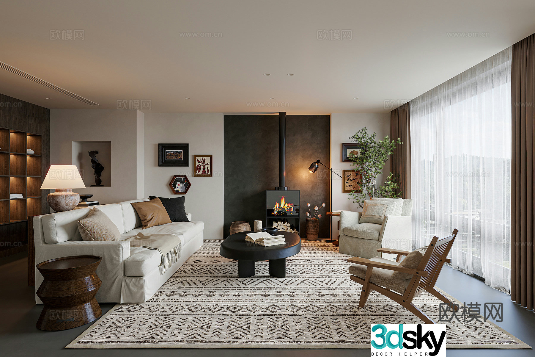 Wasabi Living Room 3D Model