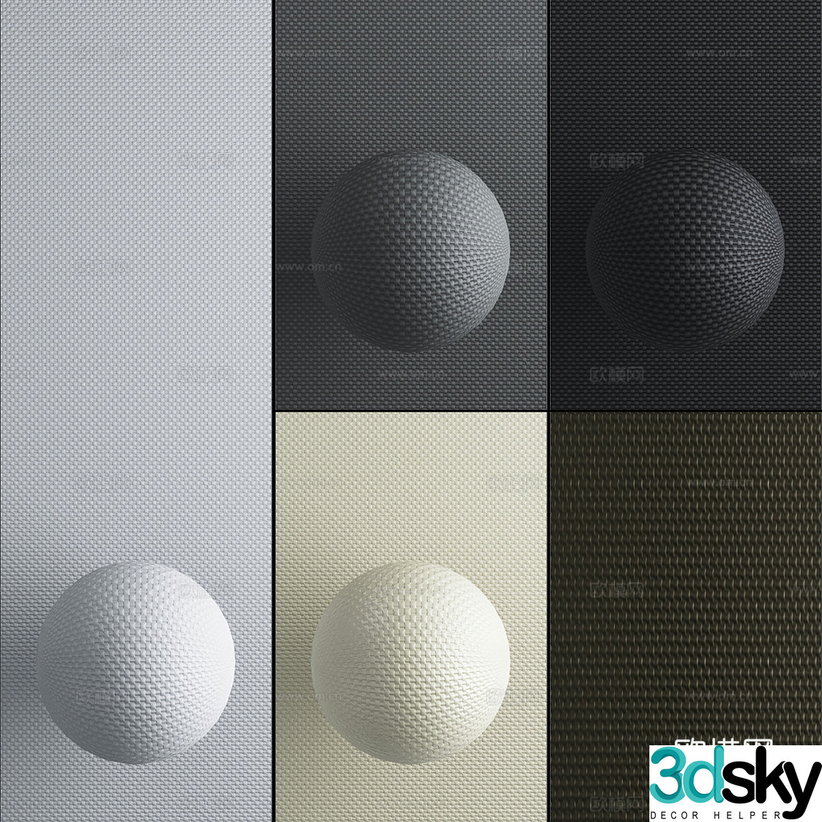 Modern minimalist linen plastic wall panel 3d model