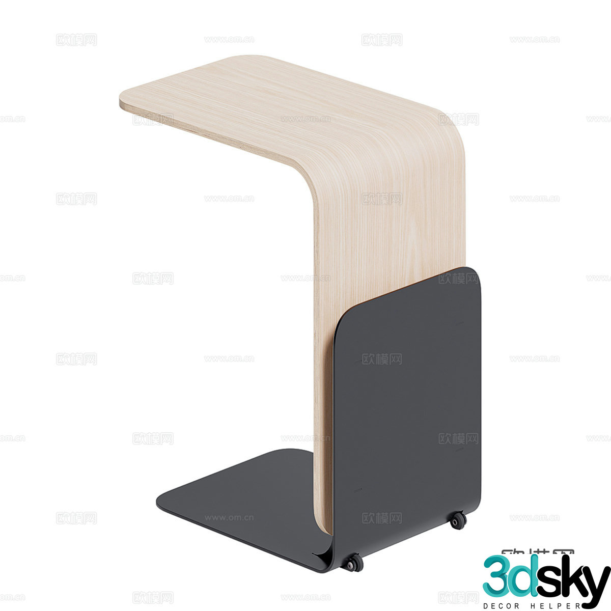 Nordic simple angle table side table 3D model