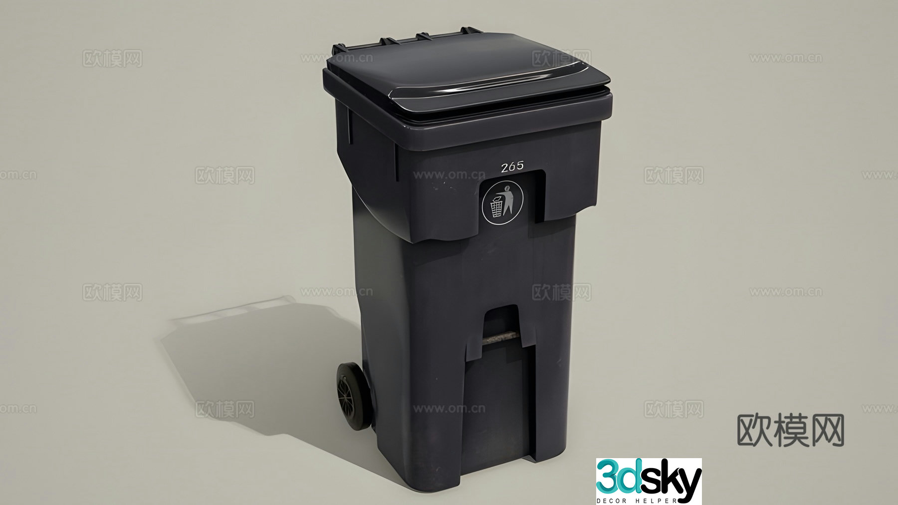 Trash can Public trash can 3d model