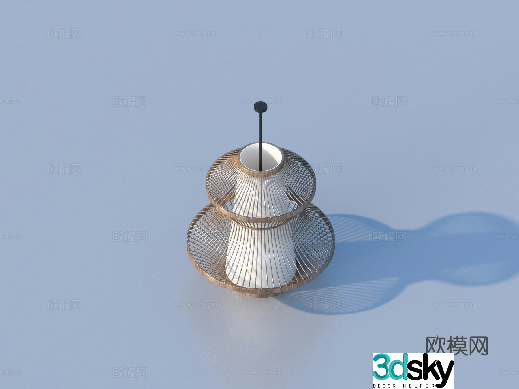 New Chinese chandeliers ball lamp special chandeliers 3D model
